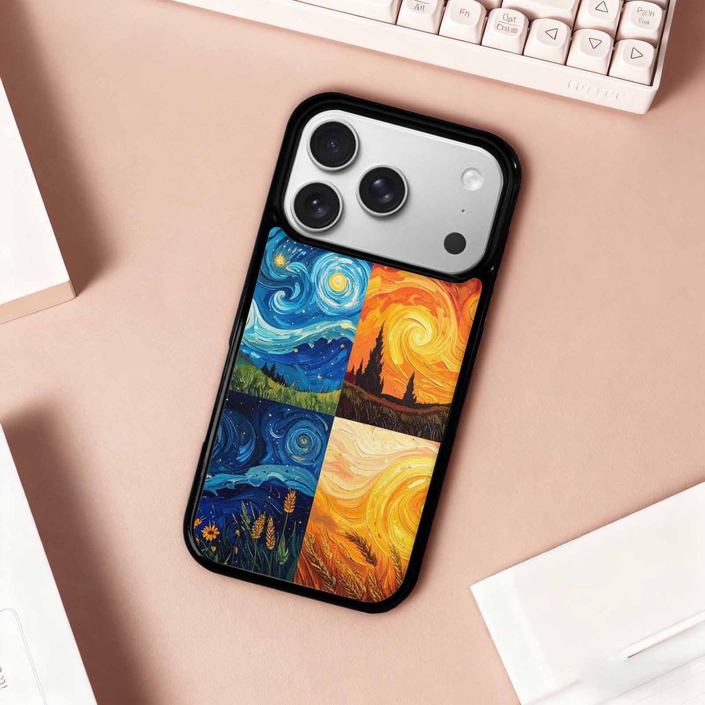 iPhone 17 Pro Case — Small Van Gogh Style Swirl Galaxy, Custom Art Phone Cover