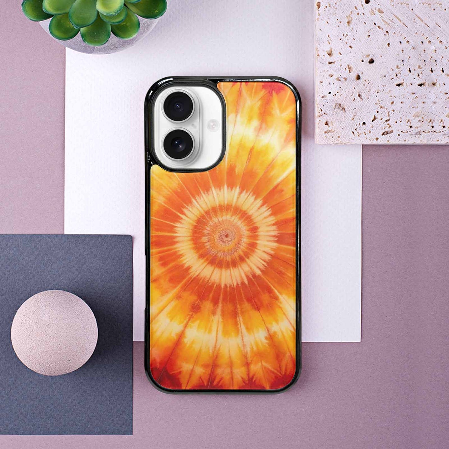 iPhone 16 Case — Ombre Tie Dye Warm, Original Design Phone Case
