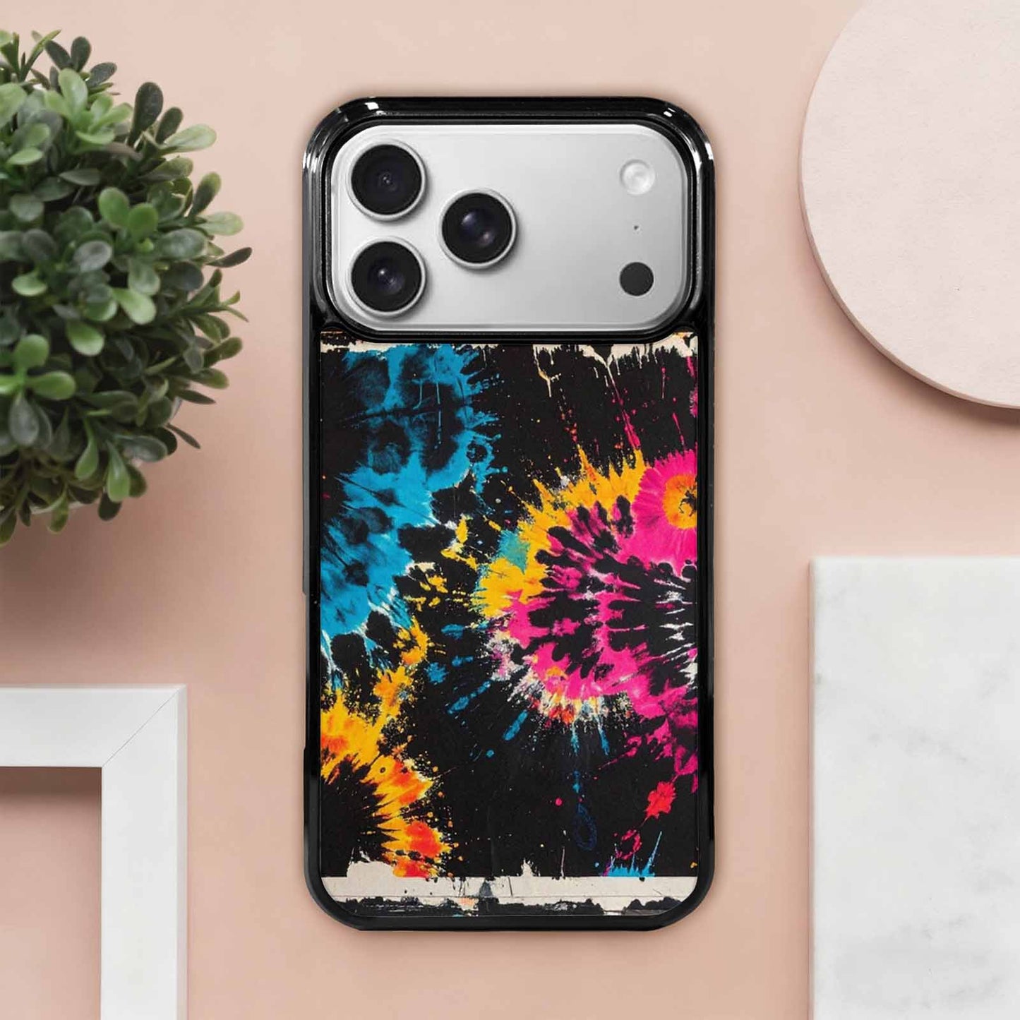 iPhone 17 Pro Max Case — Black And White Style Tie Dye, Unique Phone Case Design