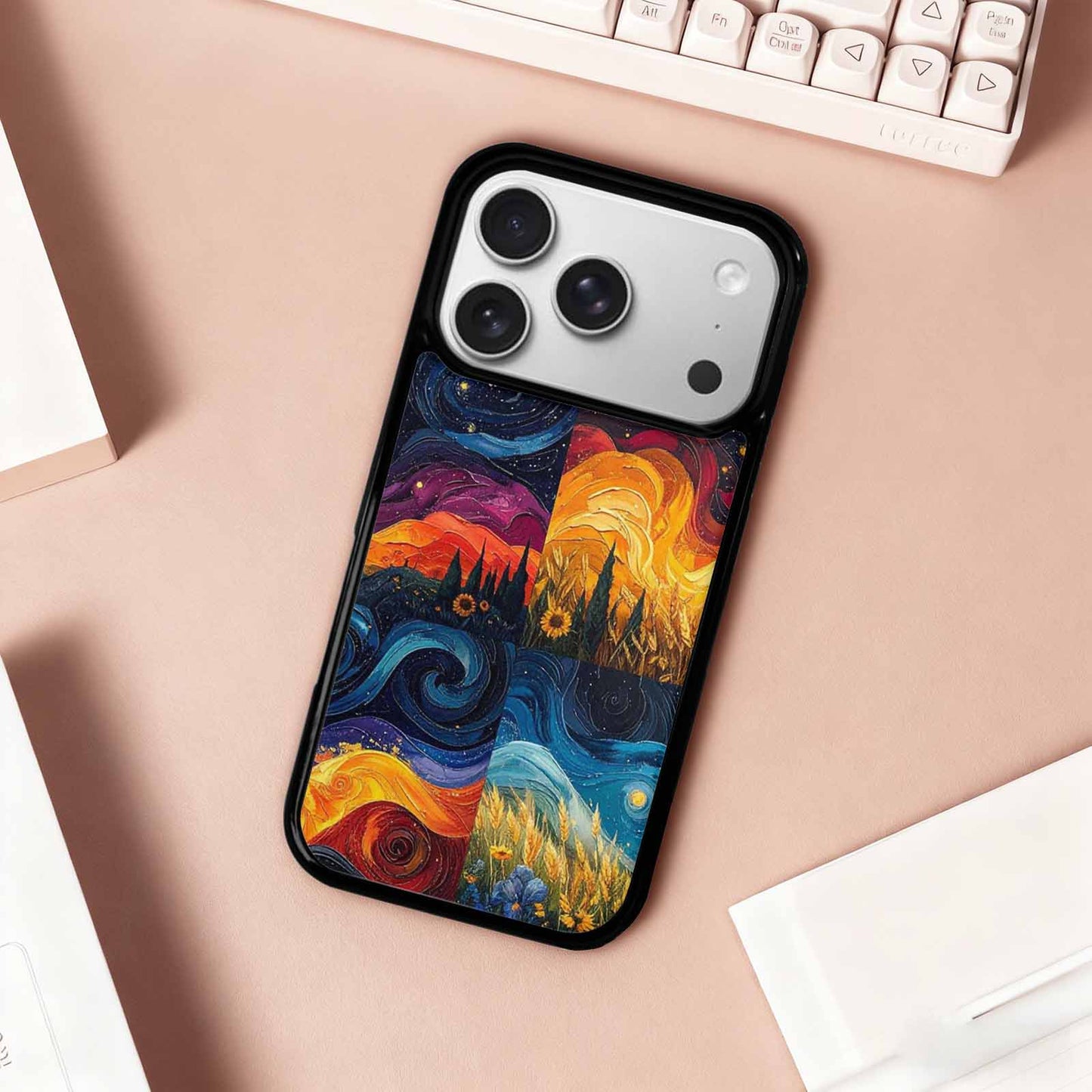 iPhone 17 Pro Case — Small Van Gogh Style Swirl Galaxy, Original Design Phone Case