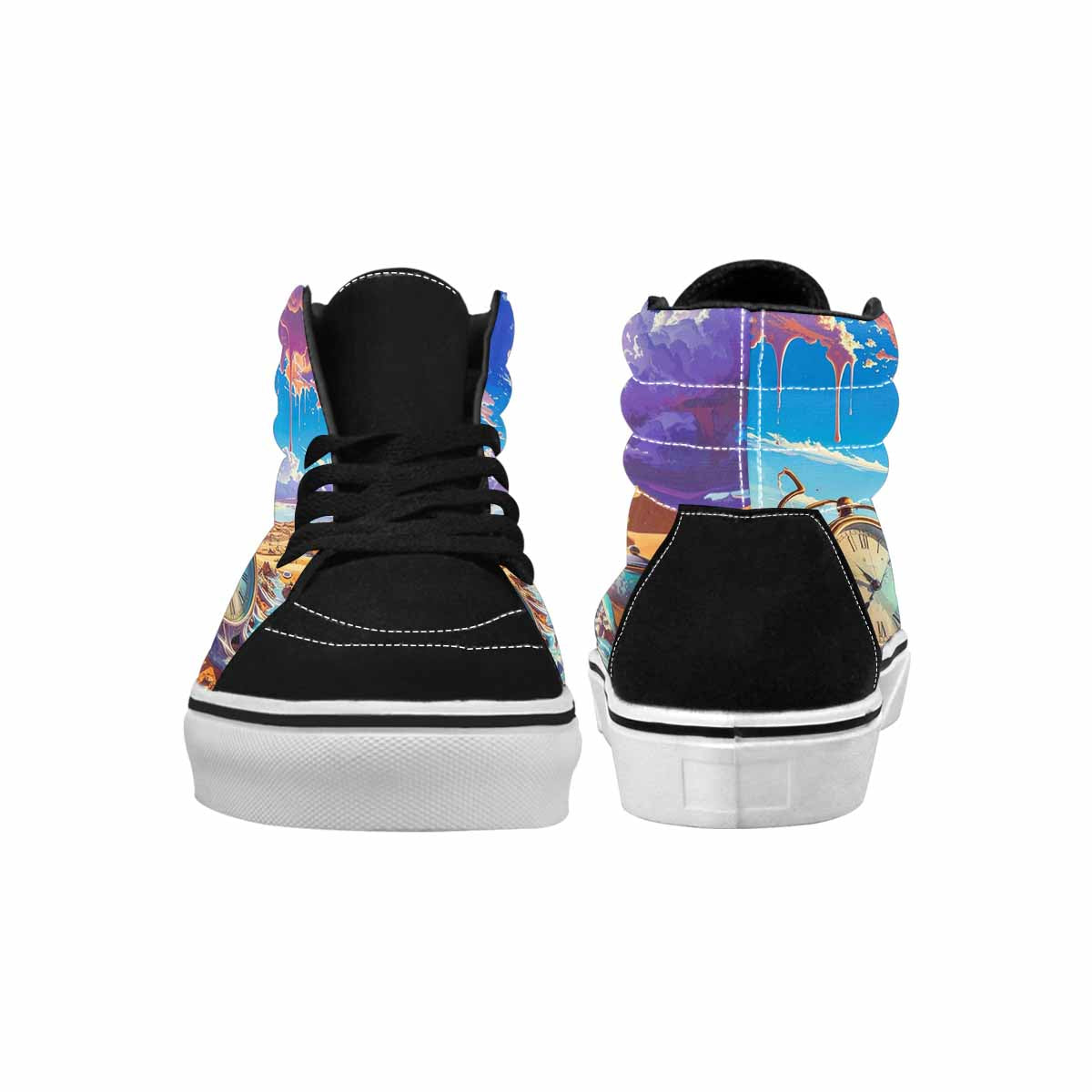 WOMEN'S Surrealist Desert Dreamscape High Top Canvas Grunge Custom Sneakers