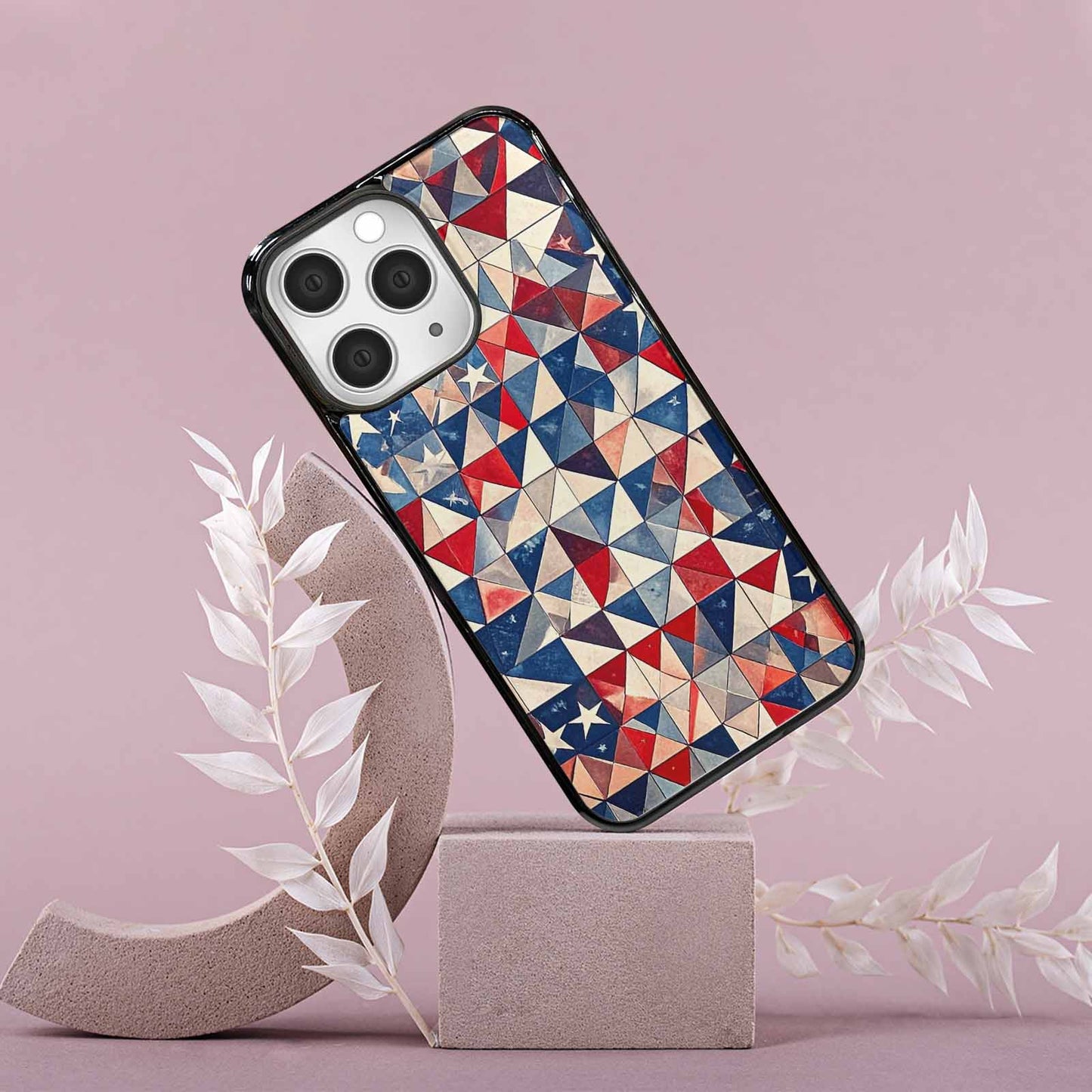iPhone 15 Pro Max Case — Small American Flag Stars And Stripes, Custom Designed Case Cover