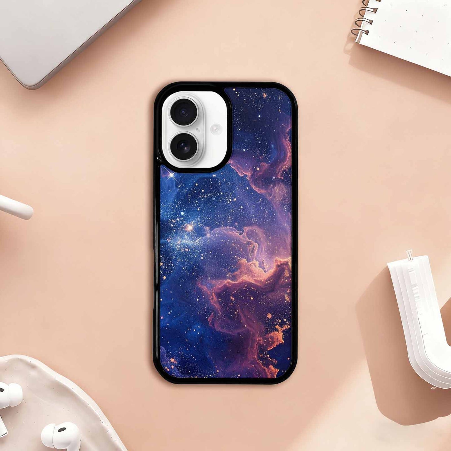 iPhone 17 Case — Nebula Texture With Dense Galaxy Space, Custom Printed Phone Case