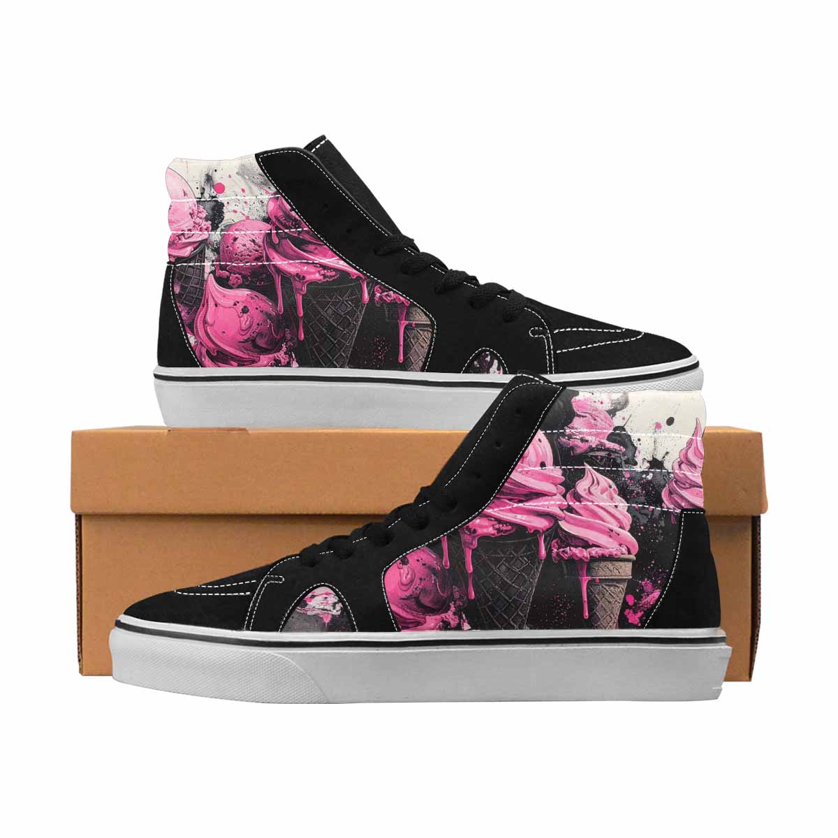MEN'S Ice Cream Red Ink Motif Motifs 3 Ferion