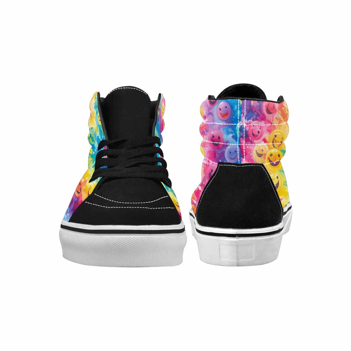 MEN'S Smiley Facessmiley Faces High Top Canvas Surreal Shoes