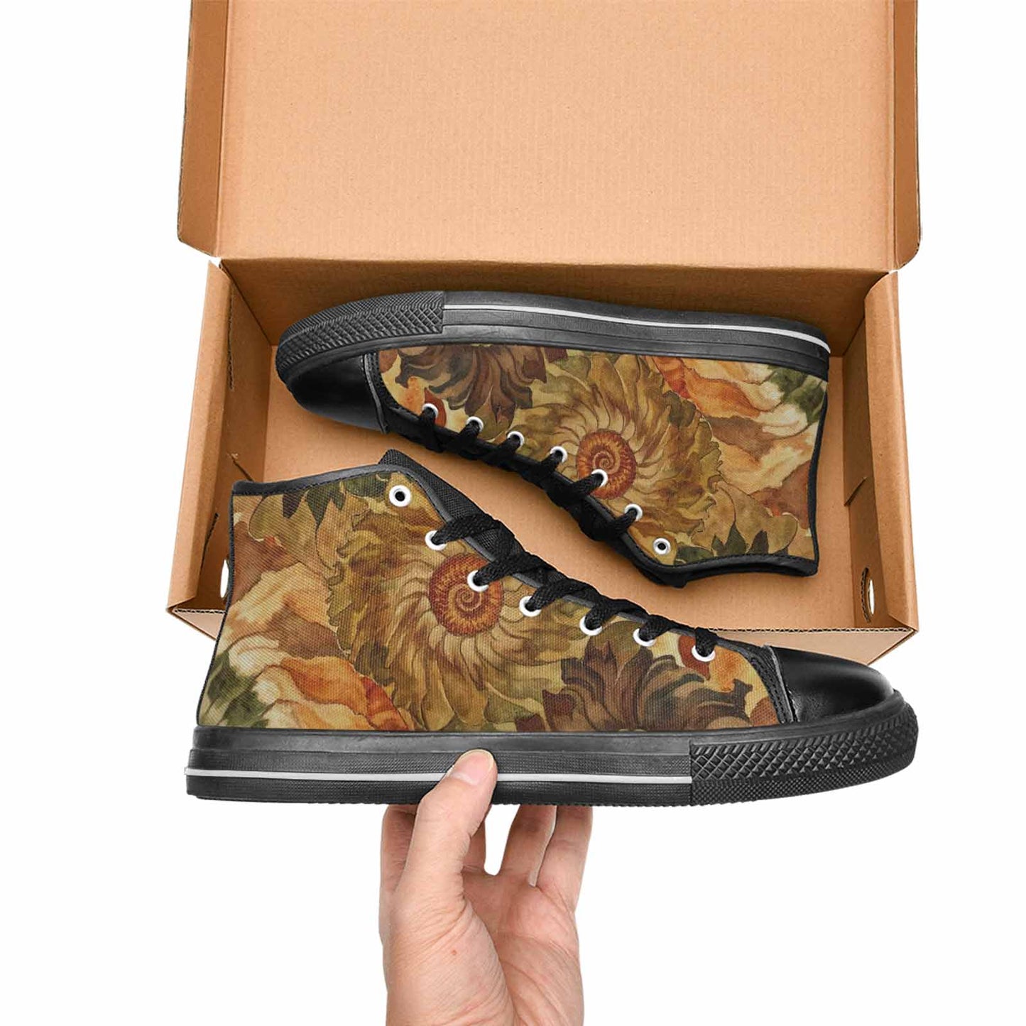 MEN'S Tie Dye - High Top Canvas Dark Academia Custom Sneakers