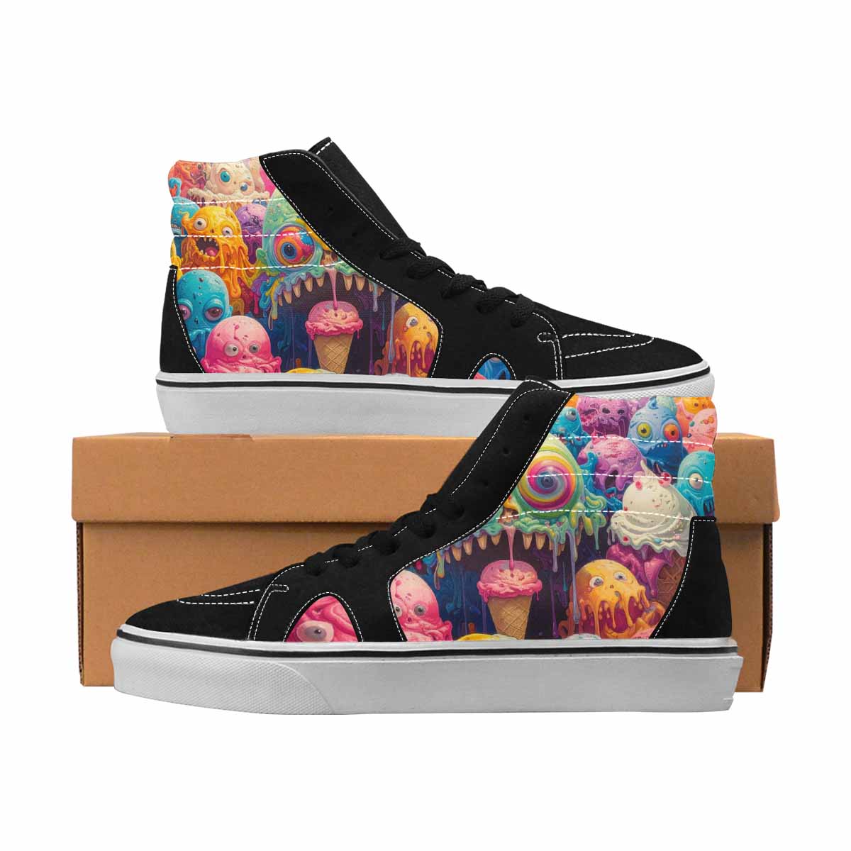 Melting Ice Cream Custom Kicks | Men's | Freaky Shoes®