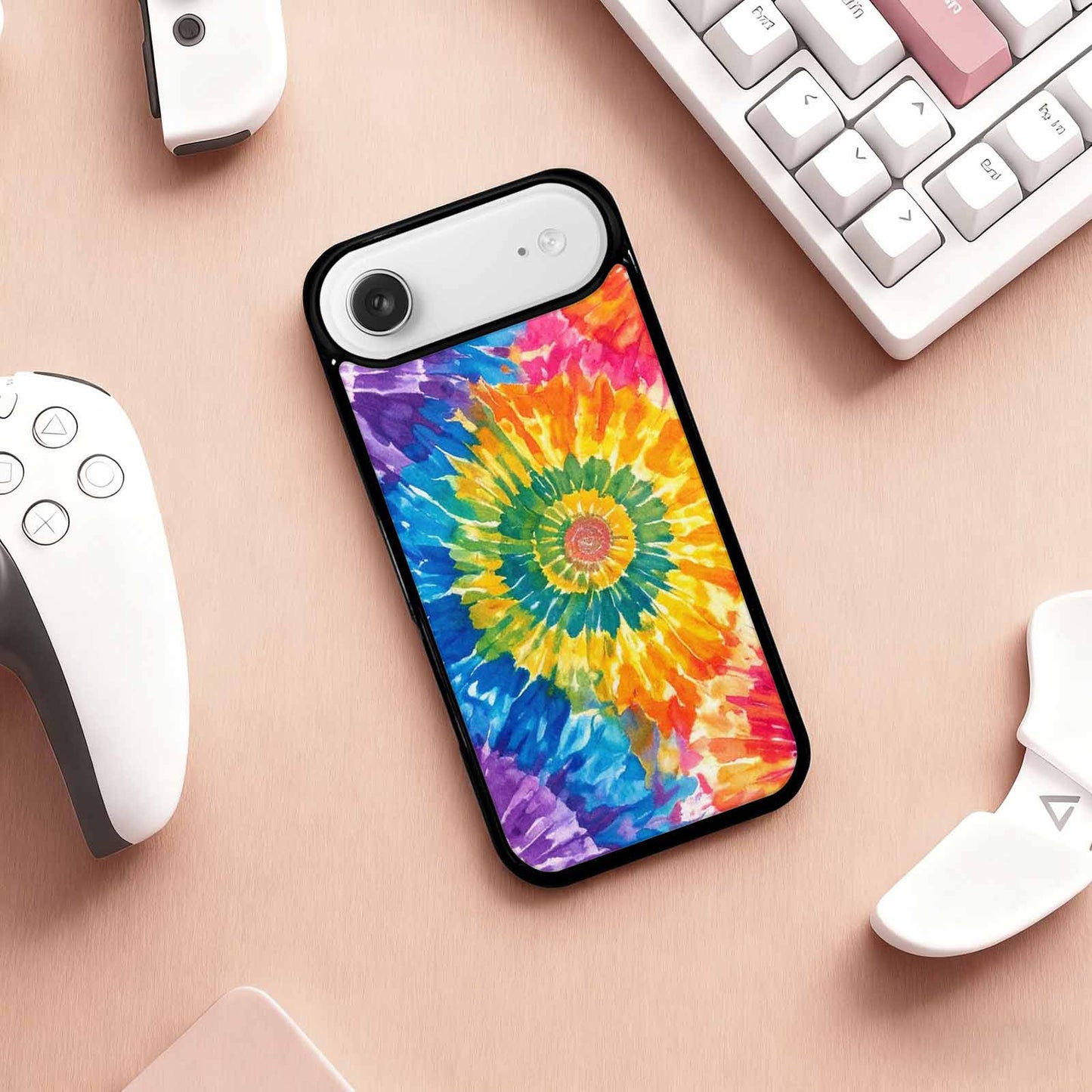 iPhone 17 Air Case — Small Tie Dye Swirl Pattern Tie, Unique Phone Case Design