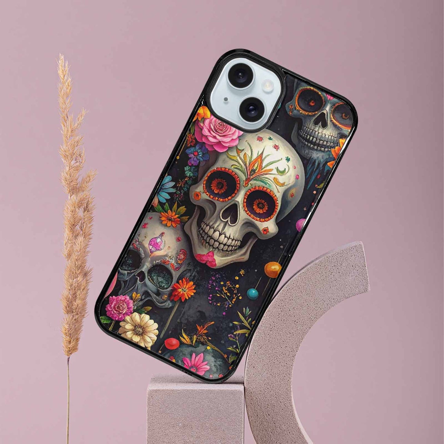 iPhone 15 Plus Case — Greyscale Black And White Dark Black, Personalized Phone Case