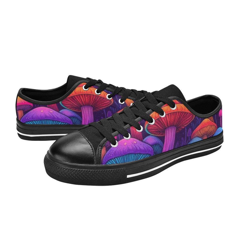 MEN'S Psychedelic Mushroom Cartoon Pattern Canvas Aesthetic Shoes