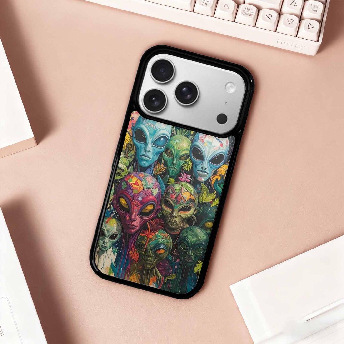 iPhone 17 Pro Case — Aliens Pattern Hundreds Of Sma Alien, Custom Phone Case