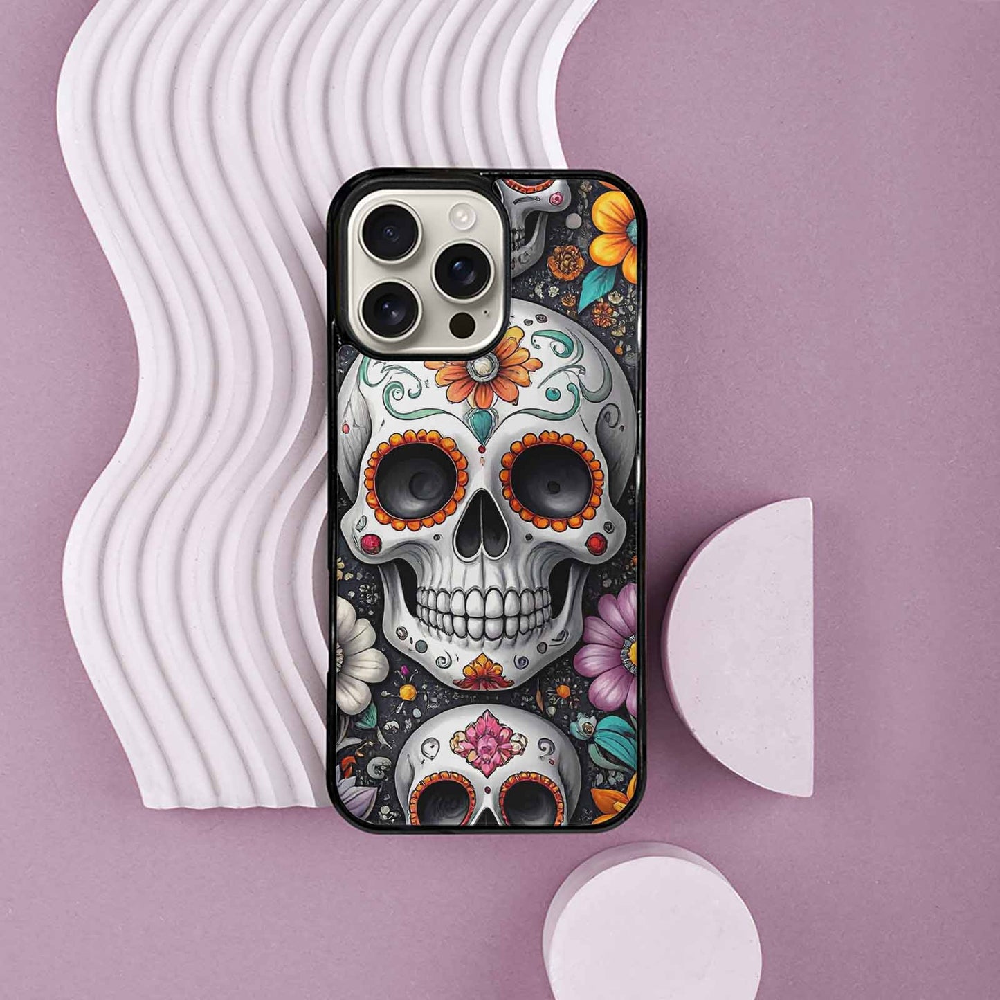 iPhone 16 Pro Max Case — Greyscale Black And White Dark Black, Custom Made Phone Cover