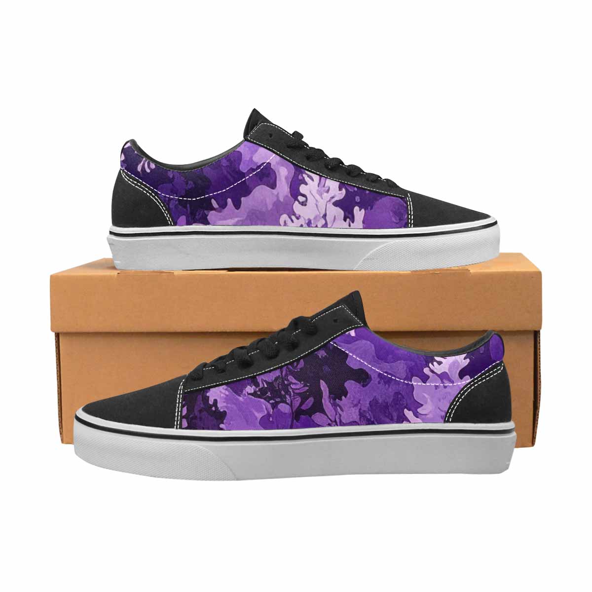 MEN'S Military Camouflage Blotch Canvas Lace-Up Surreal Custom Shoes
