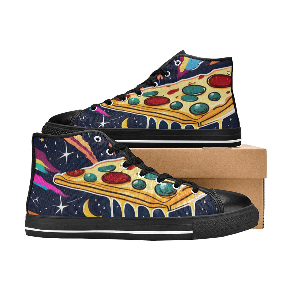 WOMEN'S Pizza Space 4 High Top Canvas Aesthetic Sneakers