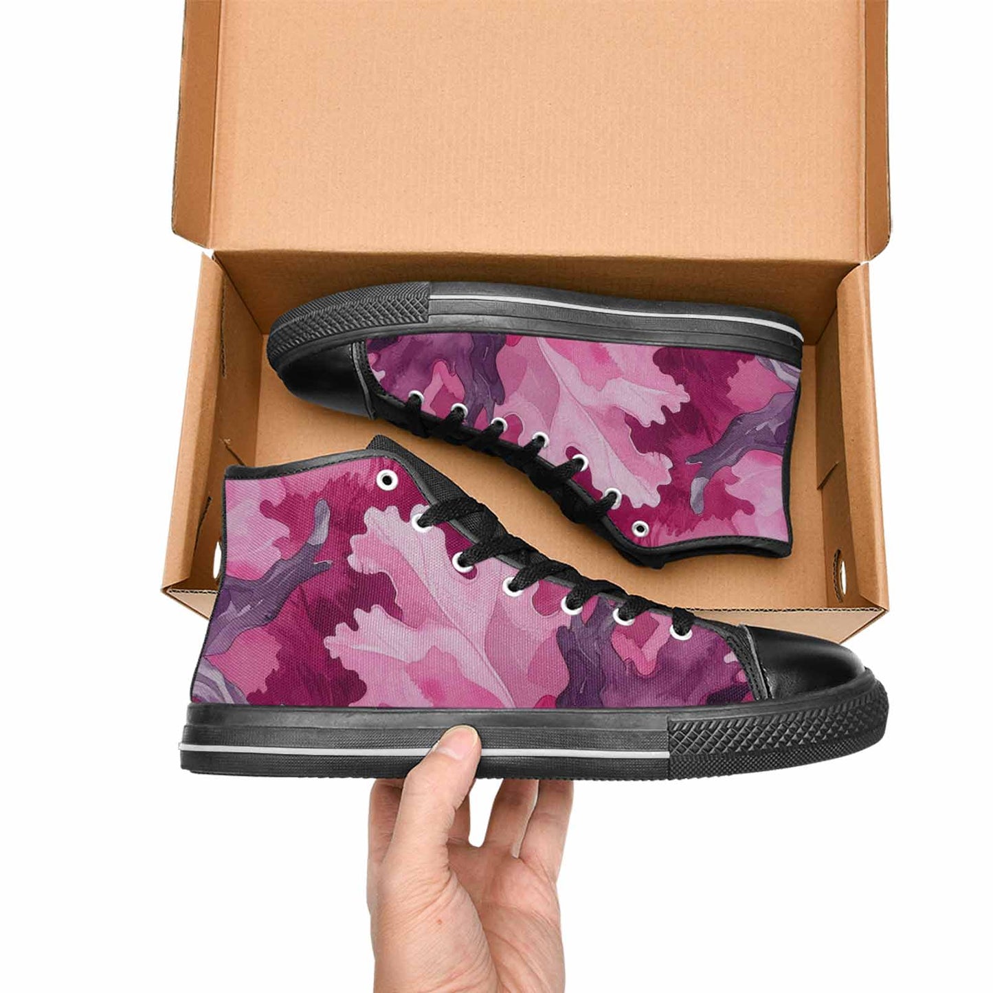 MEN'S Military Camouflage Blotch High Top Canvas Vivid Shoes