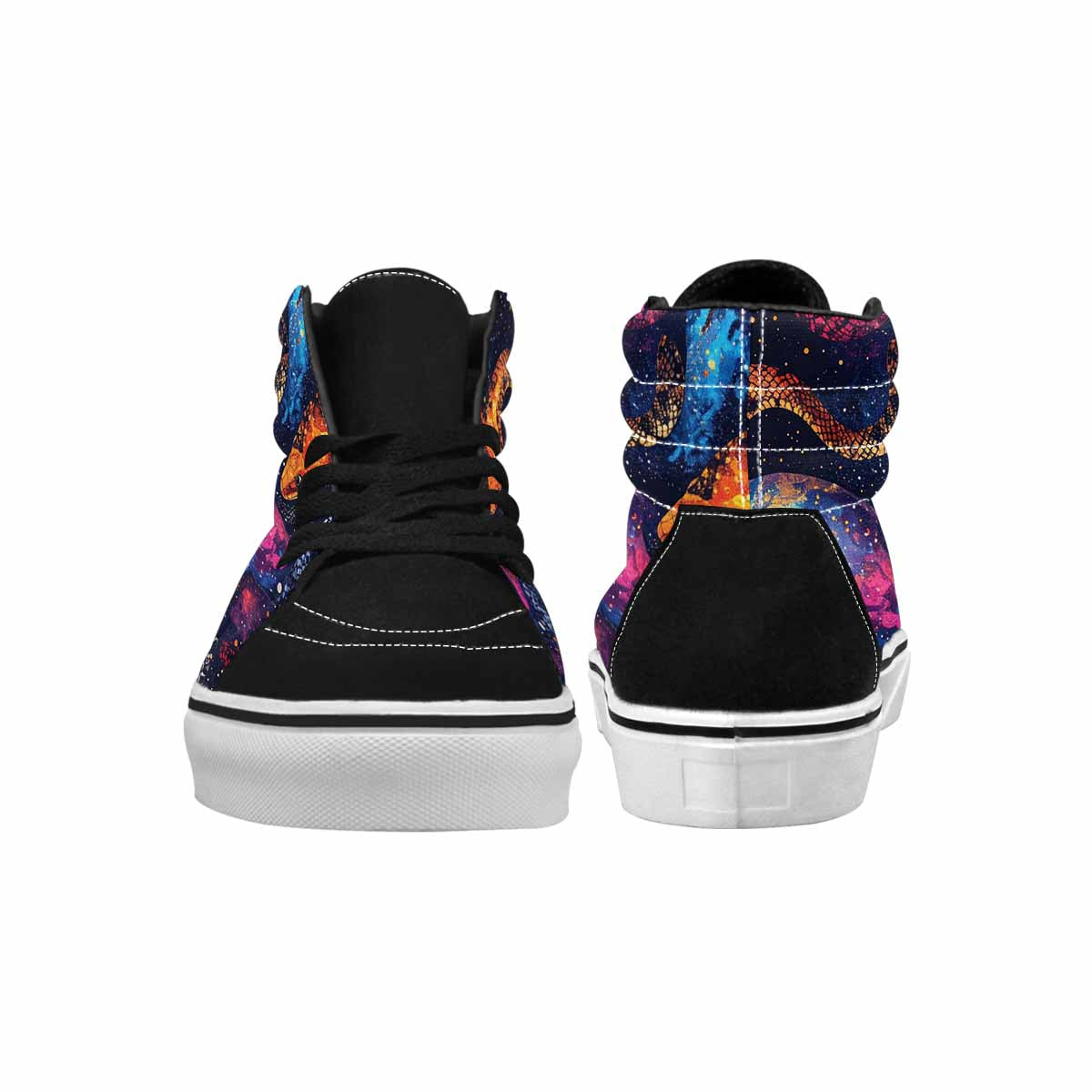 MEN'S Galaxy Snake Print High Top Canvas Y2K Shoes