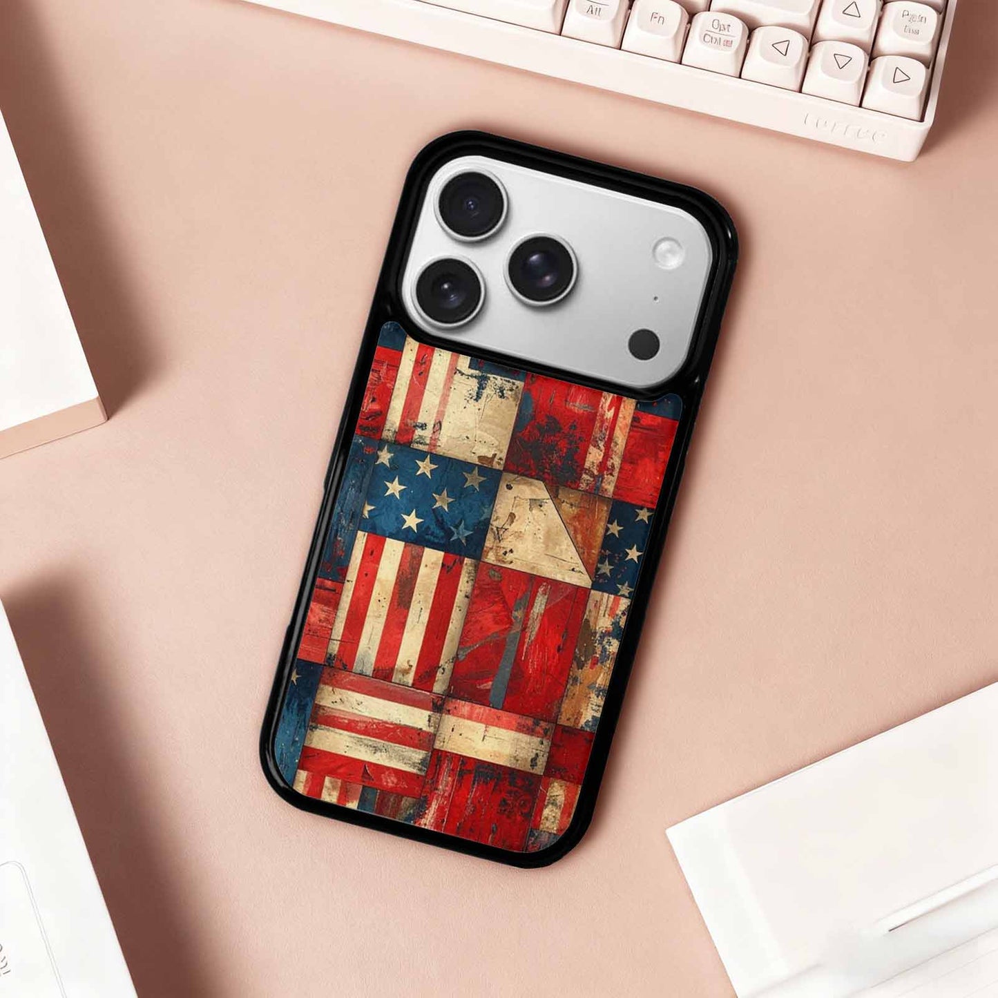 iPhone 17 Pro Case — Small American Flag Stars And Galaxy, Unique Phone Case Design