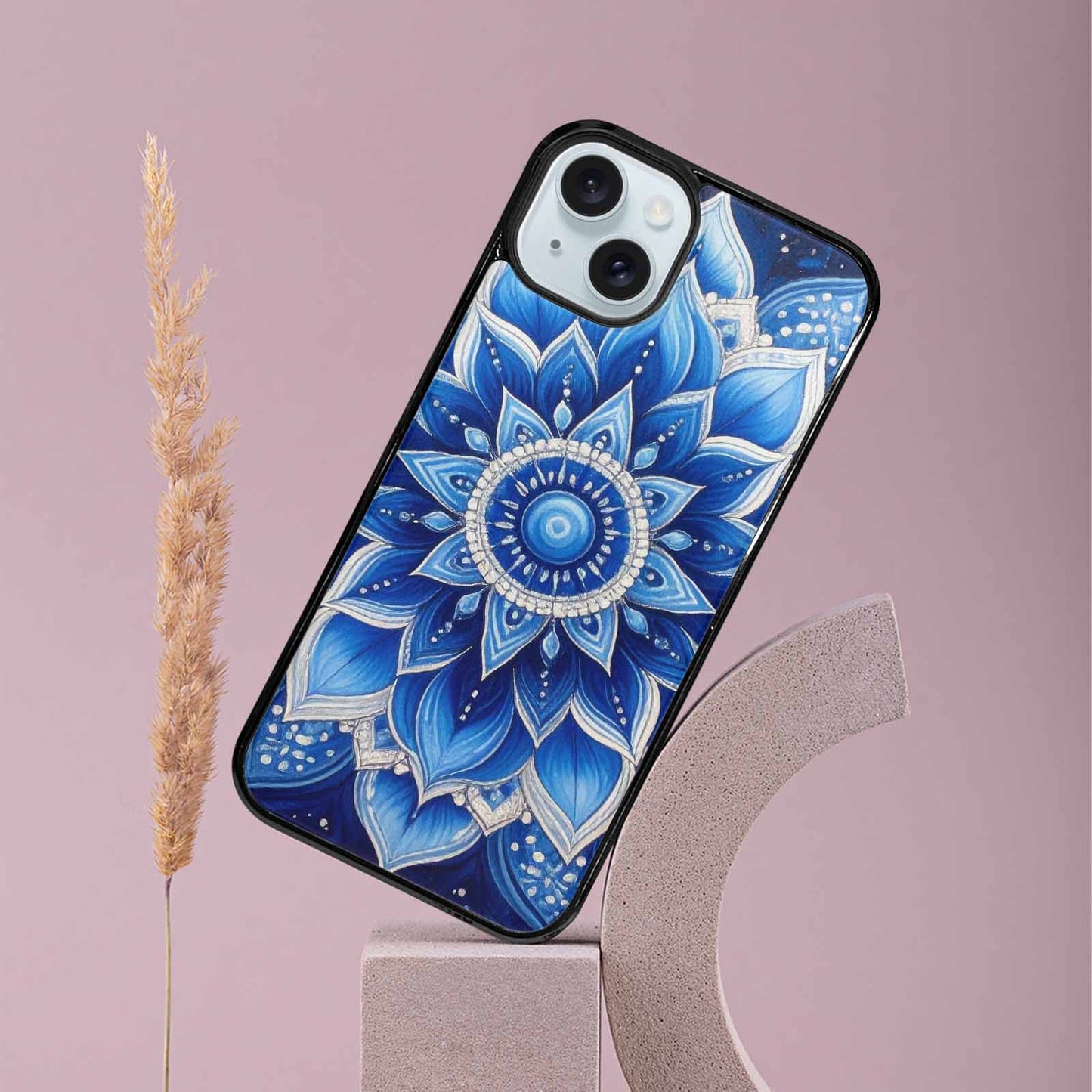 iPhone 15 Plus Case — Mandala Bohemian Print Edge To Edge, Personalized Phone Case