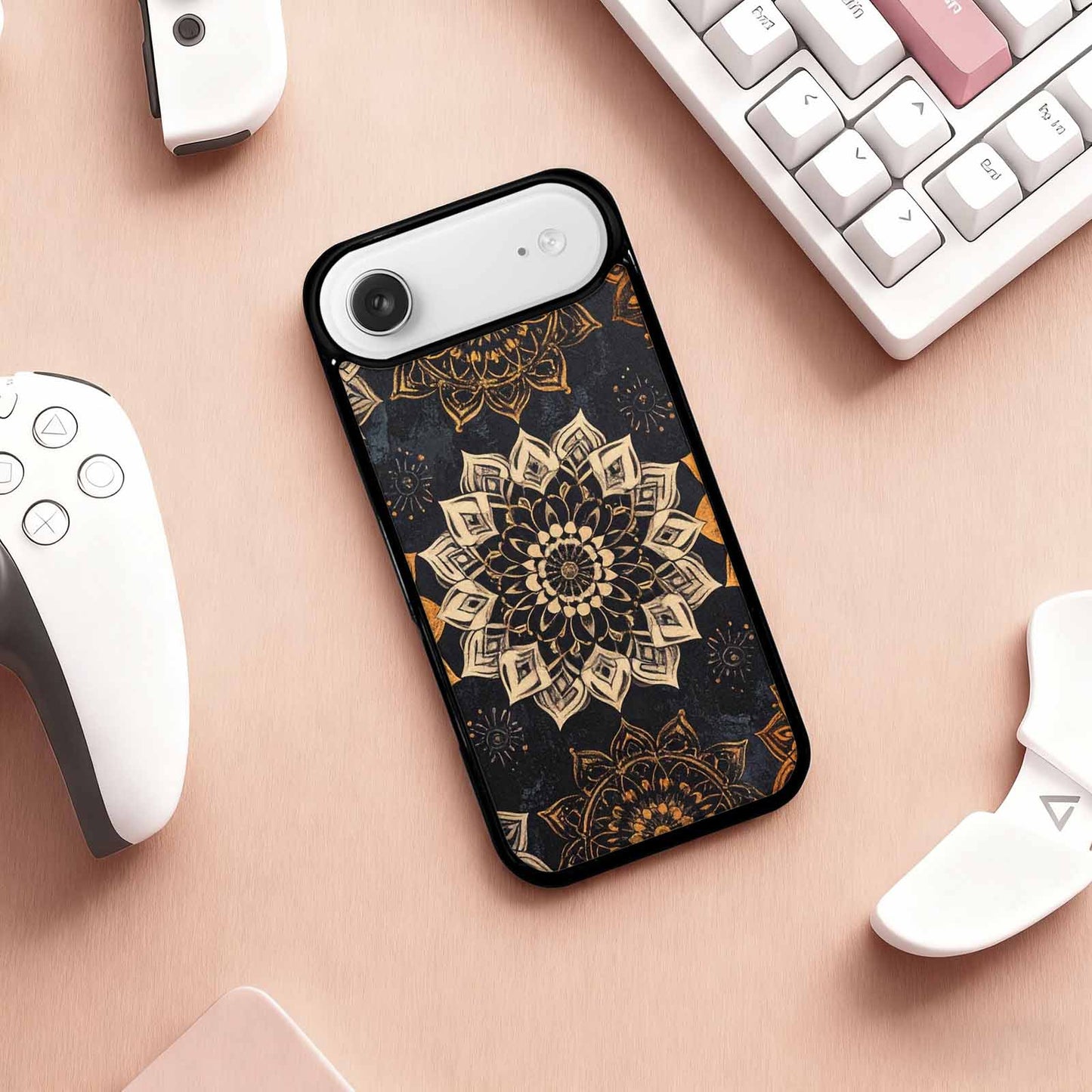 iPhone 17 Air Case — Small Mandala Pattern Randomly Varying Floral, Custom Printed Phone Case