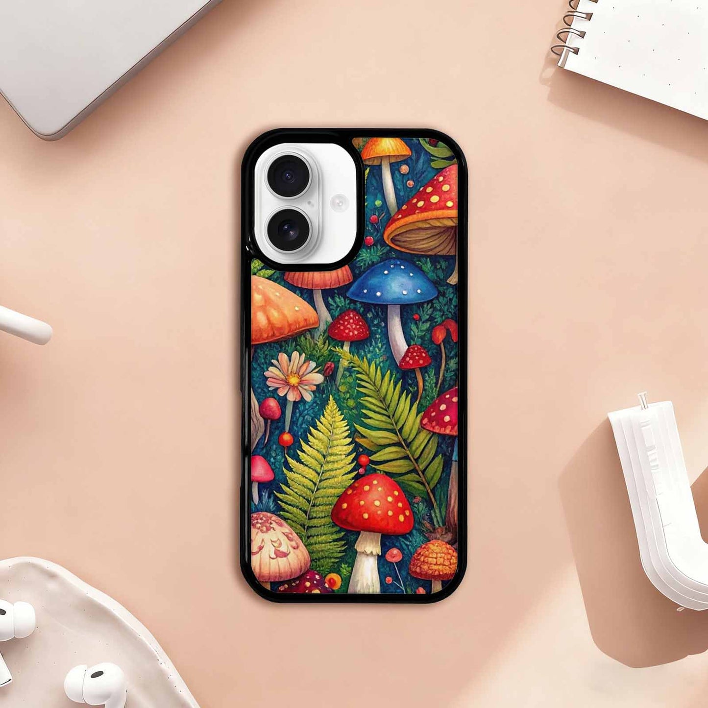 iPhone 17 Case — Mushrooms Botanicalmushrooms P Floral, Custom Designed Case Cover