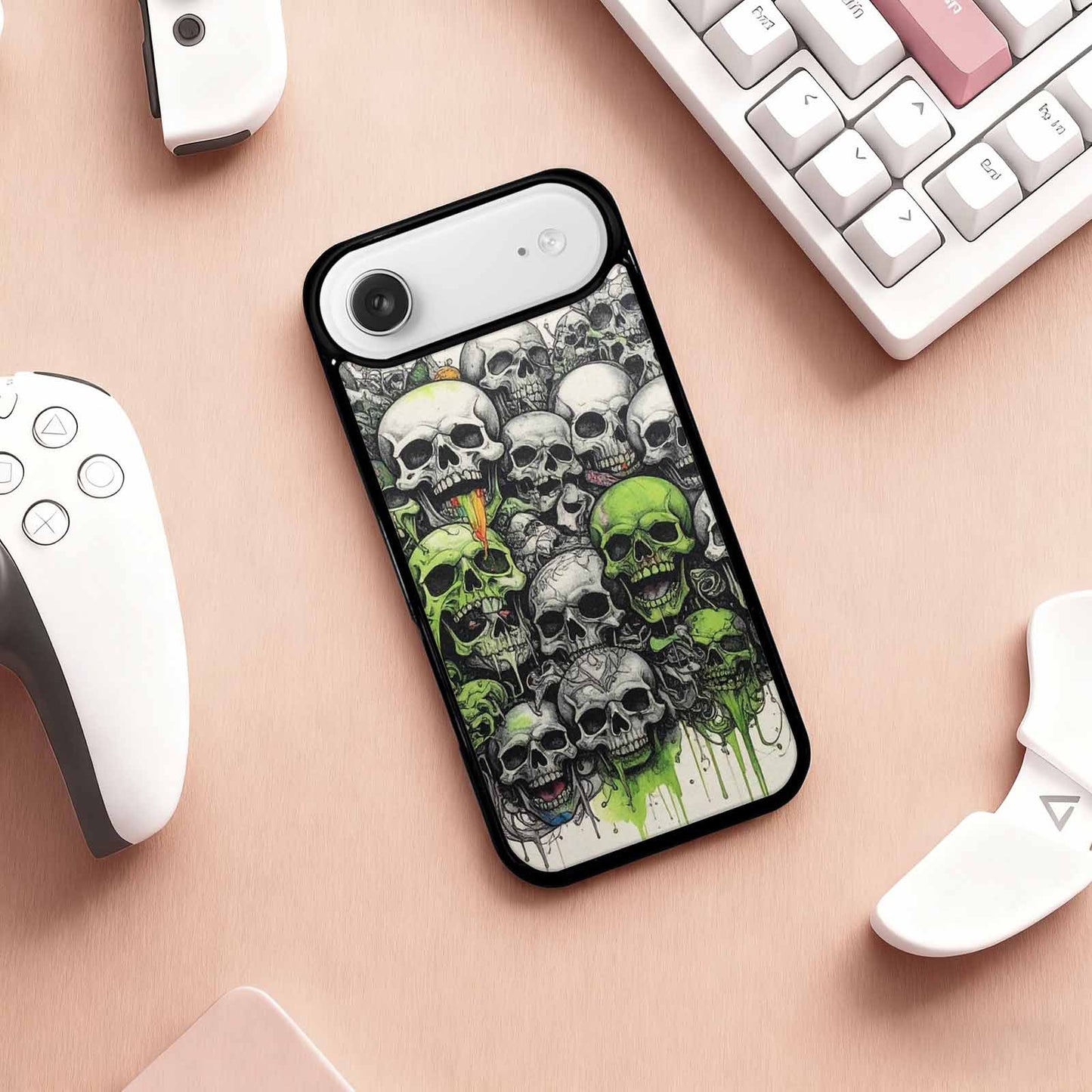 iPhone 17 Air Case — Black Green Ink Rainbow From Gothic, Personalized Phone Case