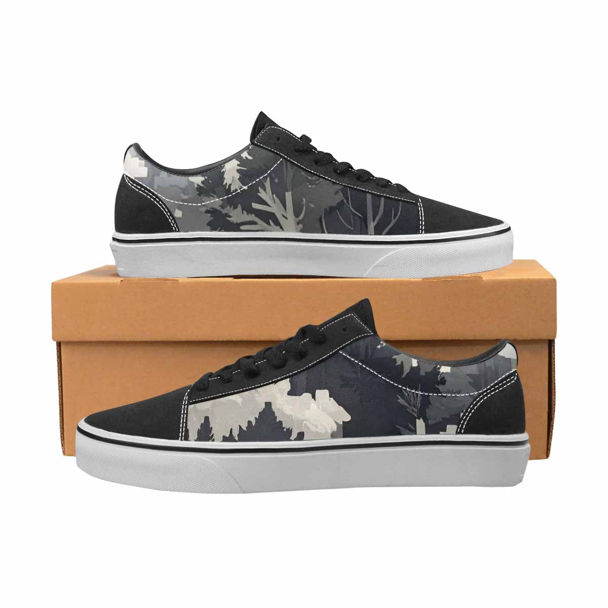 MEN'S Military Camouflage Blotch Canvas Lace-Up Neon Fantasy Sneakers