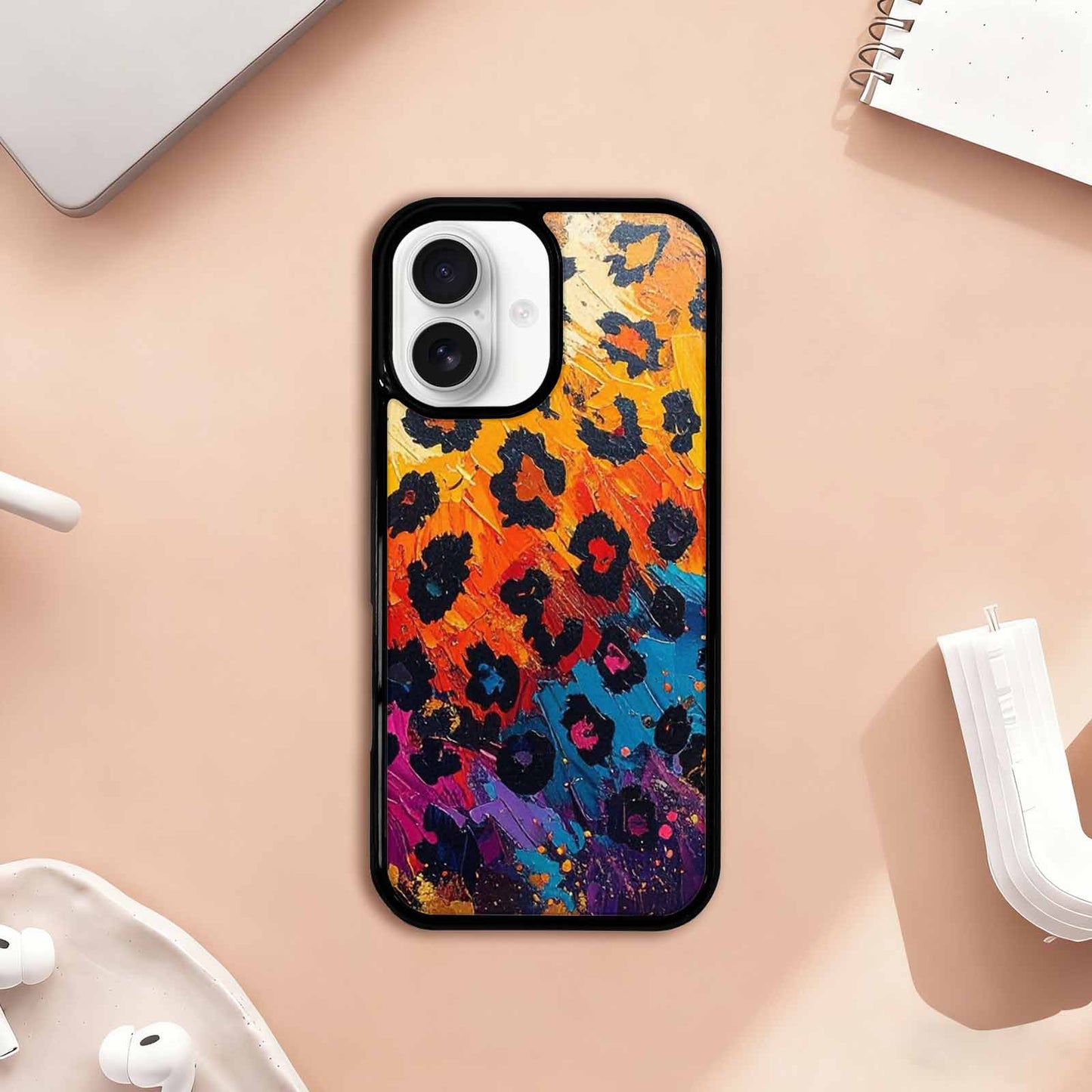 iPhone 17 Case — Full Color Vibrant Animal Print, Custom Art Phone Cover