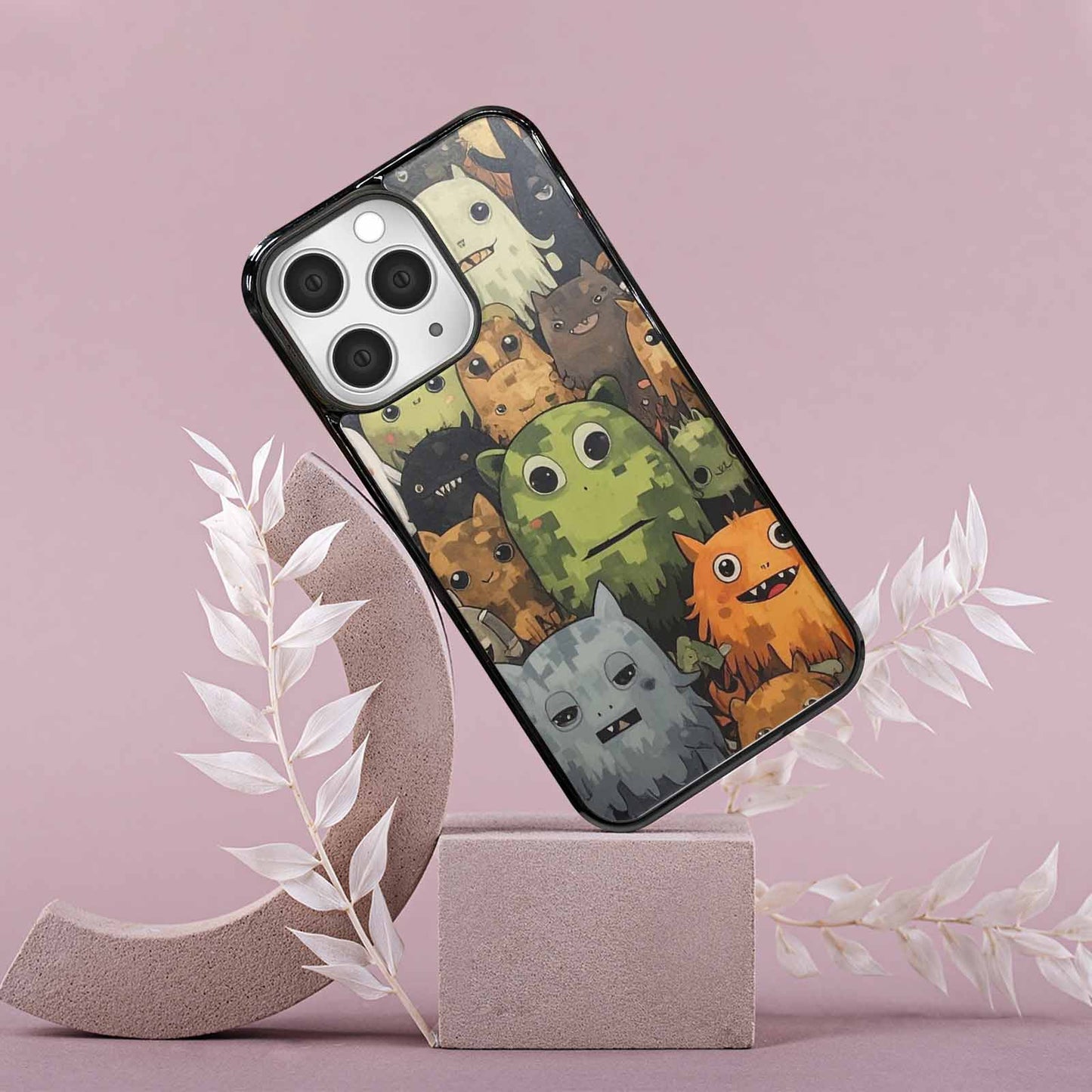 iPhone 15 Pro Max Case — Monsters Camomonsters Pattern 6oy Personalized Phone, Original Design Phone Case