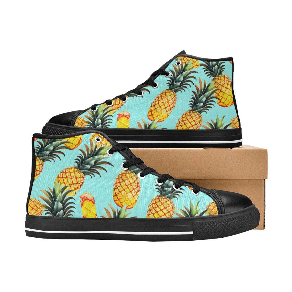 MEN'S Pineapples Please 5 Men’S High Top Canvas Vivid Custom Shoes