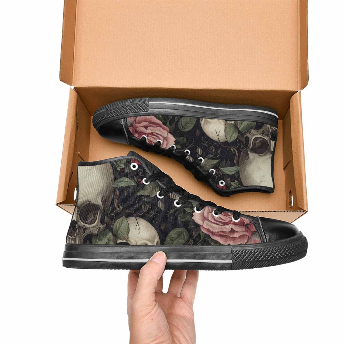 MEN'S Skulls - Roses High Top Canvas Aesthetic Sneakers