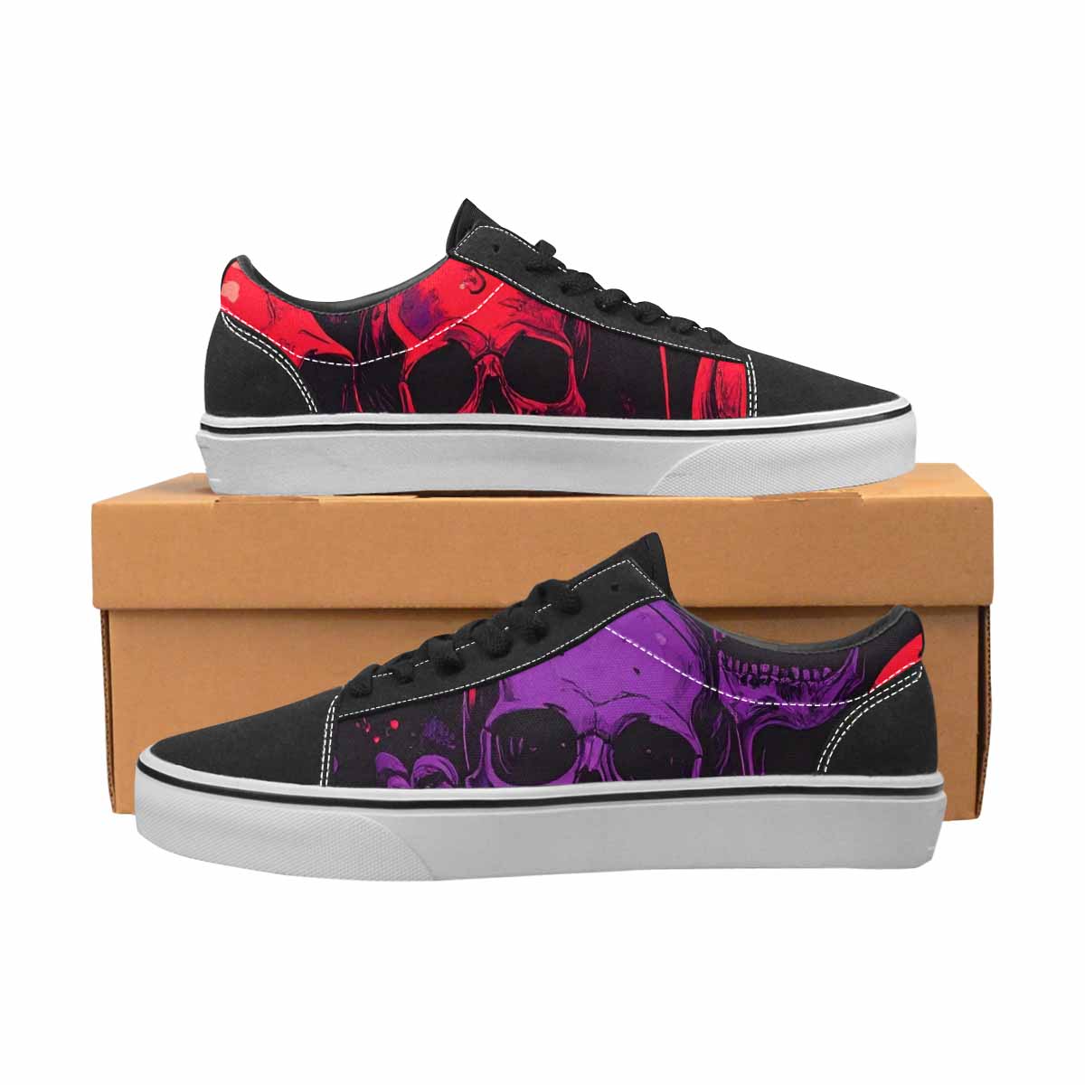 WOMEN'S Skulls Canvas Personalized Y2K Custom Sneakers