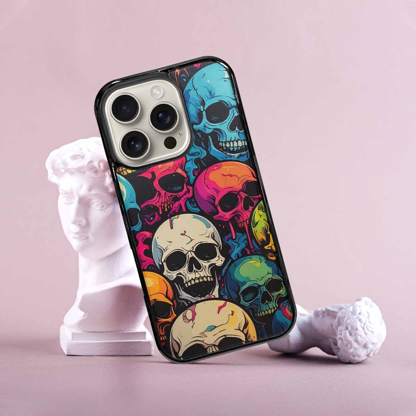 iPhone 16 Pro Case — 1000s Of Skulls Digital Camo Drip, Custom Designed Case Cover