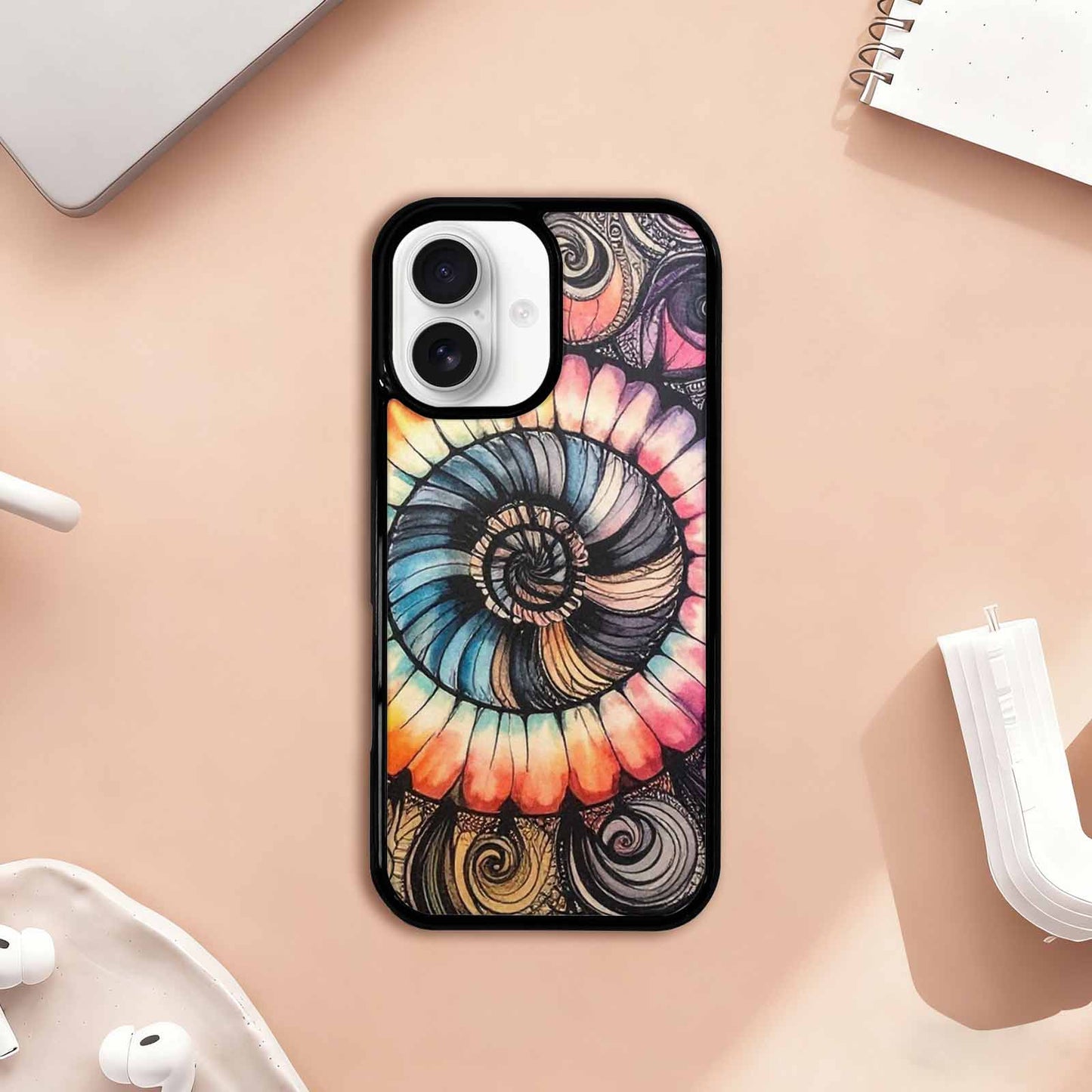 iPhone 17 Case — Tie Dye Swirls (black Tie Dye, Custom Phone Case