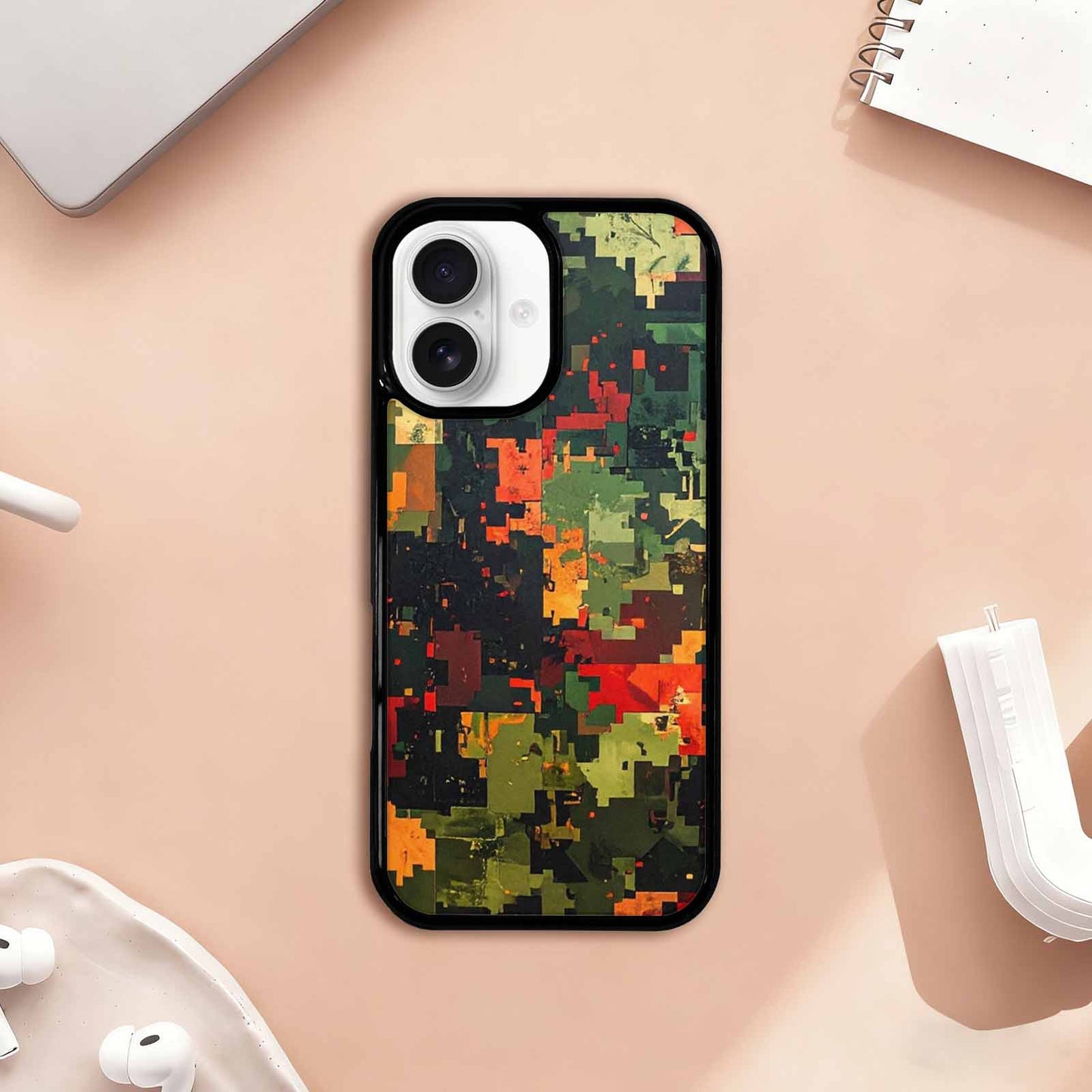 iPhone 17 Case — Small Military Camouflage Blotch Camo, Custom Printed Phone Case