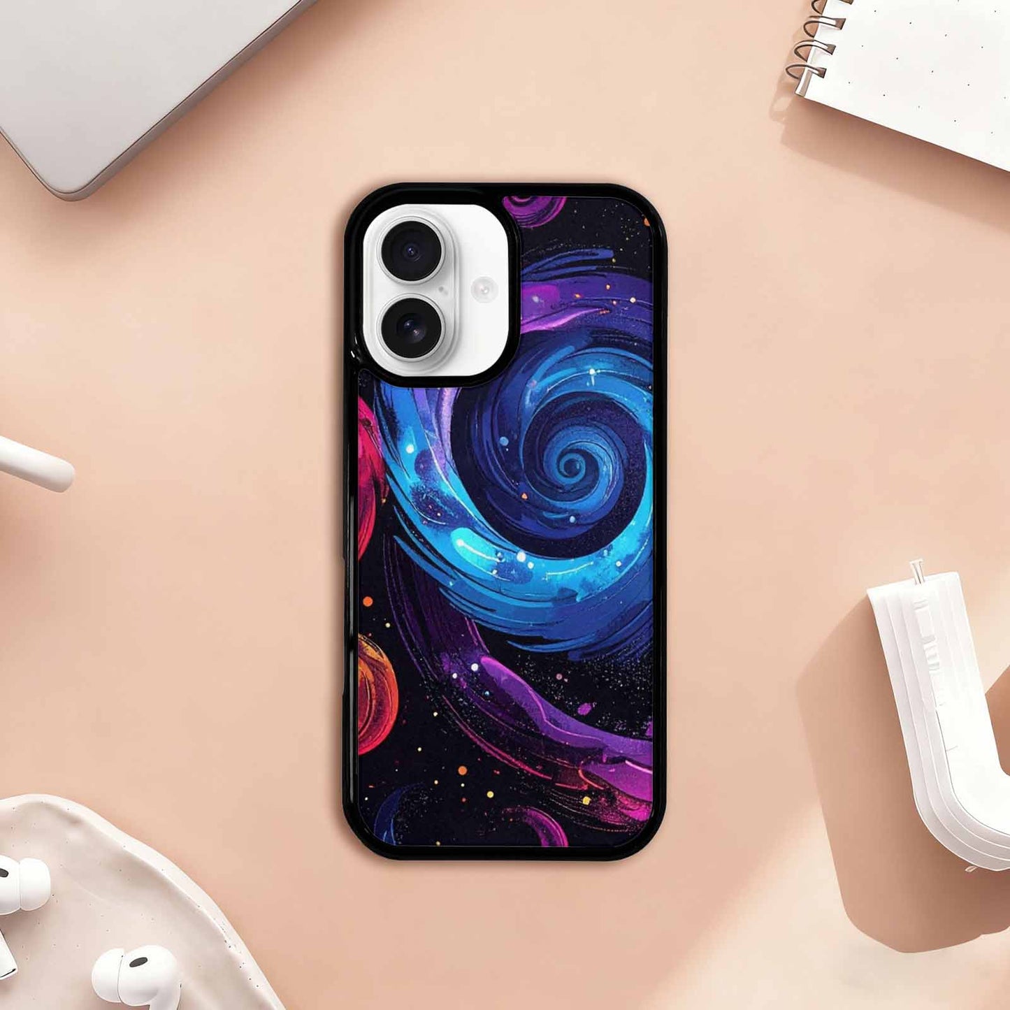 iPhone 17 Case — Rose Galaxy Art Seamless Galaxy Space, Original Design Phone Case