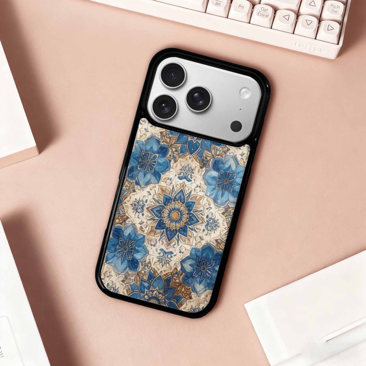 iPhone 17 Pro Case — Small Mandala Pattern Randomly Varying Floral, Customized Protective Case
