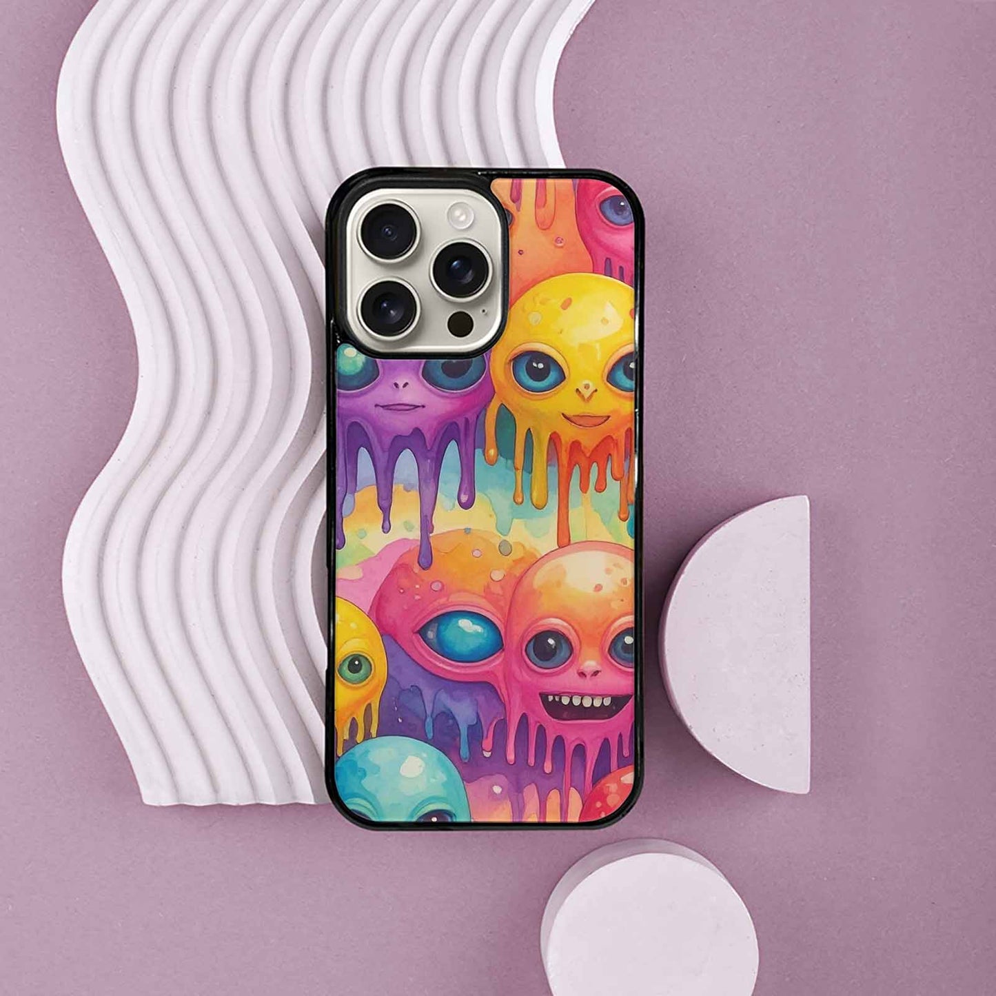 iPhone 16 Pro Max Case — Aliens Tie Dyemelting Aliens P, Custom Print Case Cover