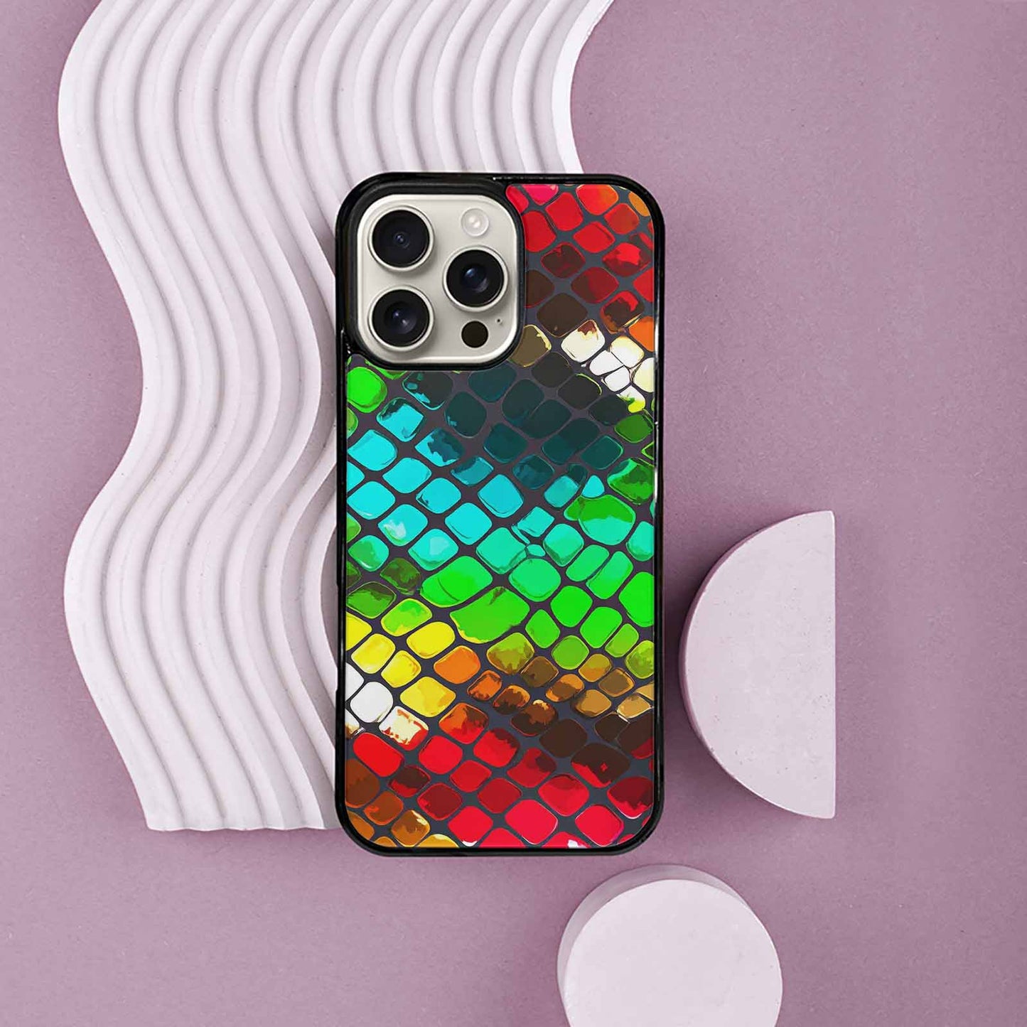 iPhone 16 Pro Max Case — Snake Print Dark Seamless Pattern Vibrant, Custom Phone Case