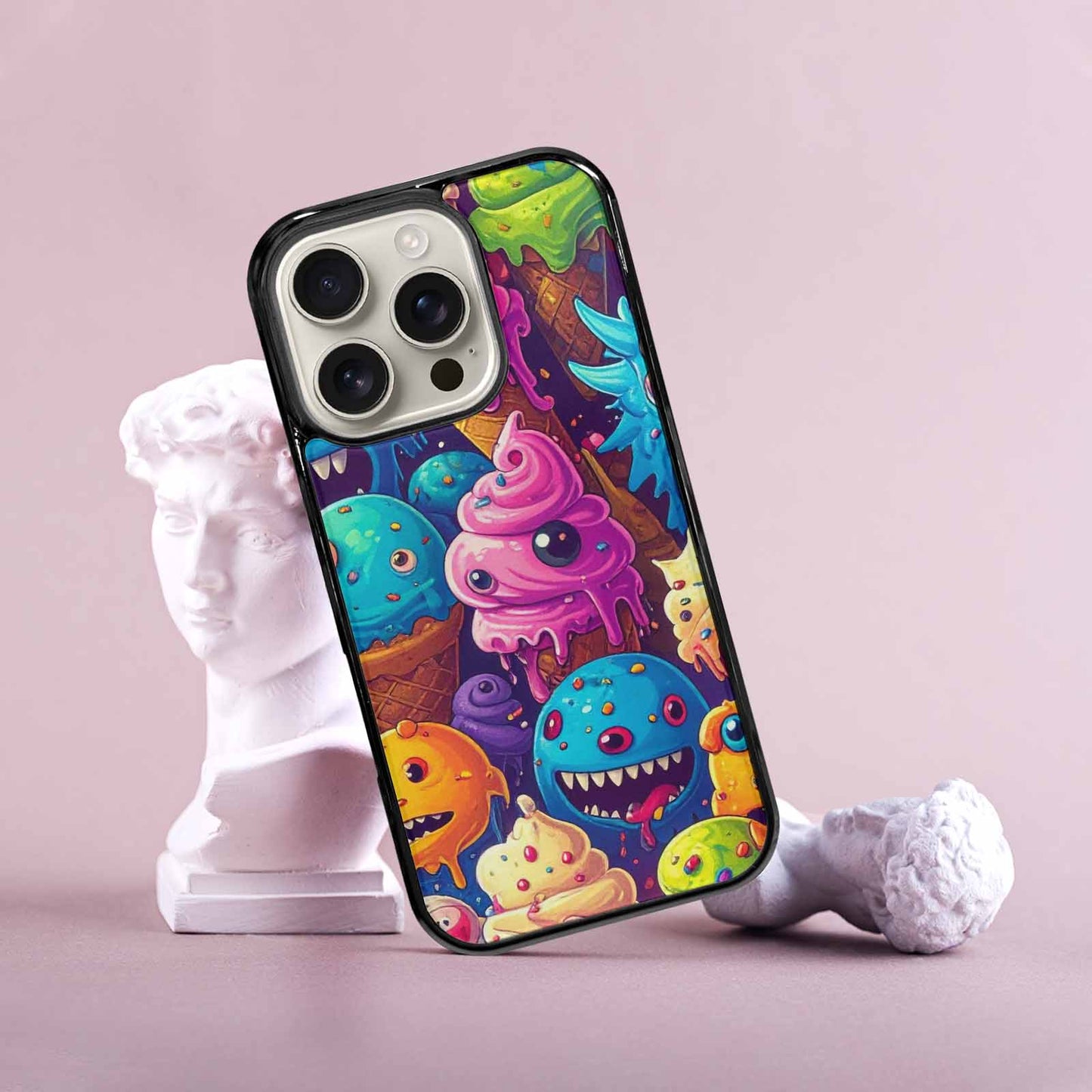 iPhone 16 Pro Case — Melting Ice Cream Monster Charac, Unique Phone Case Design
