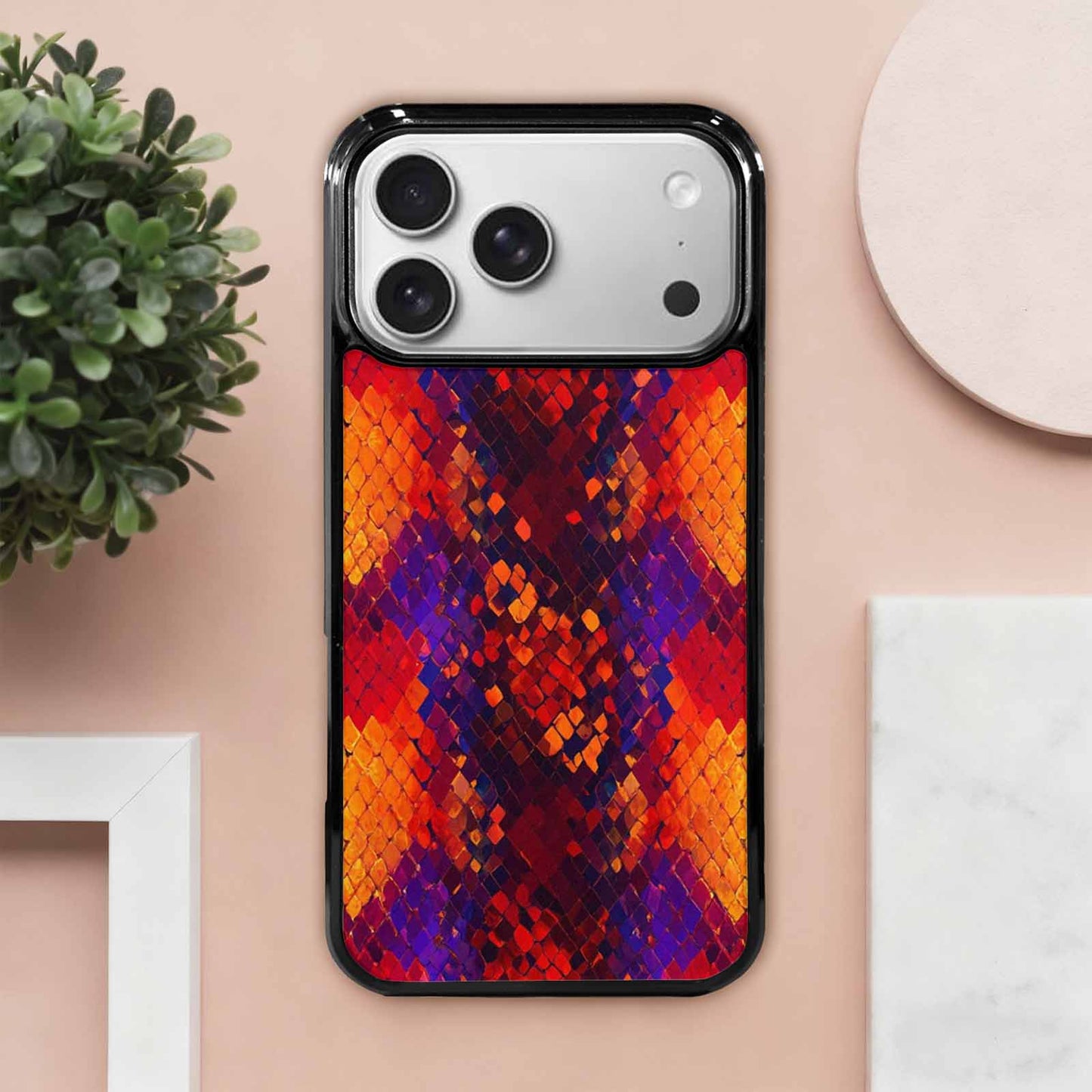iPhone 17 Pro Max Case — Snake Print Dark Seamless Animal Print, Custom Printed Phone Case