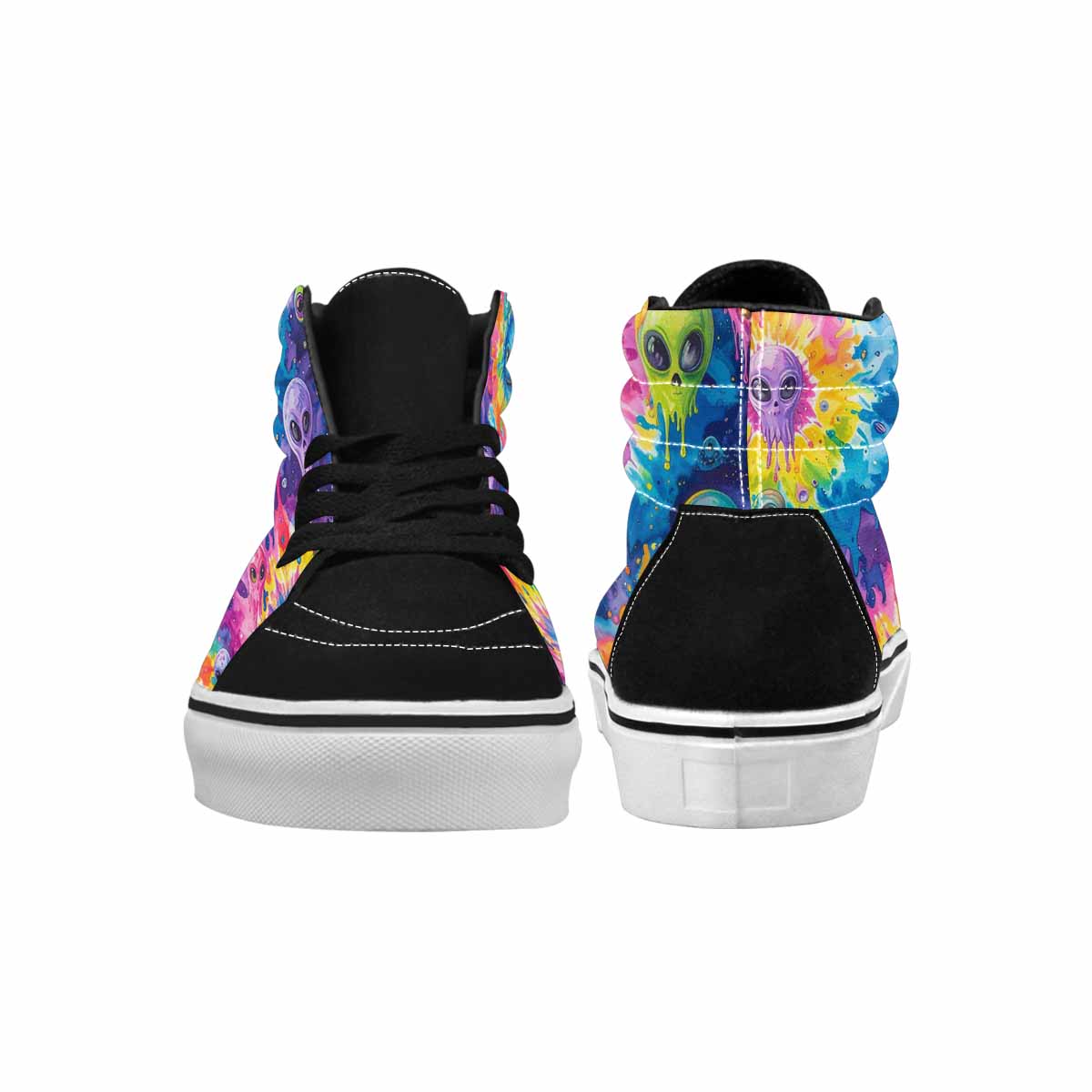 MEN'S Aliens Tie Dye High Top Canvas Y2K Shoes