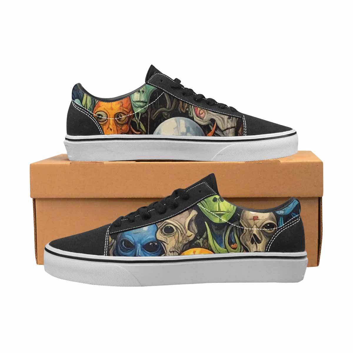 WOMEN'S Aliens × Camo Aliens Lace-Up Canvas Surreal Shoes