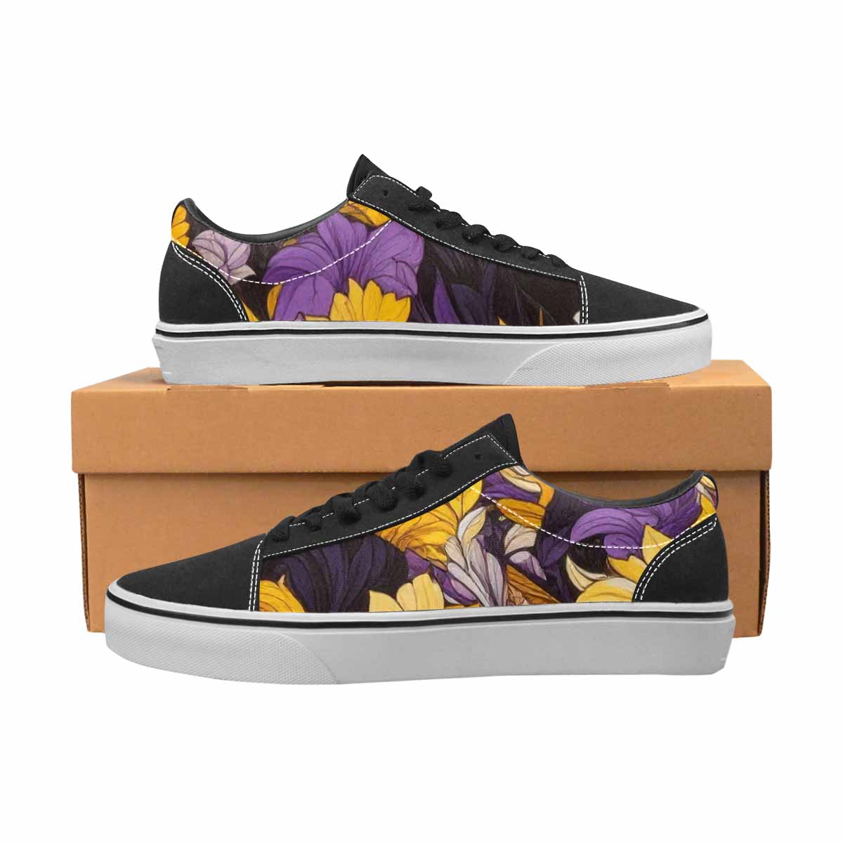 MEN'S Nonbinary Flag Color Canvas Lace-Up Cottagecore Shoes