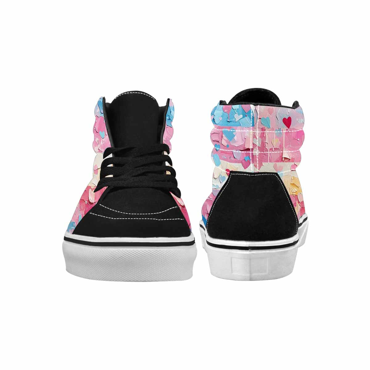 MEN'S Transgender Pride Flag High Top Canvas Dark Academia Custom Sneakers