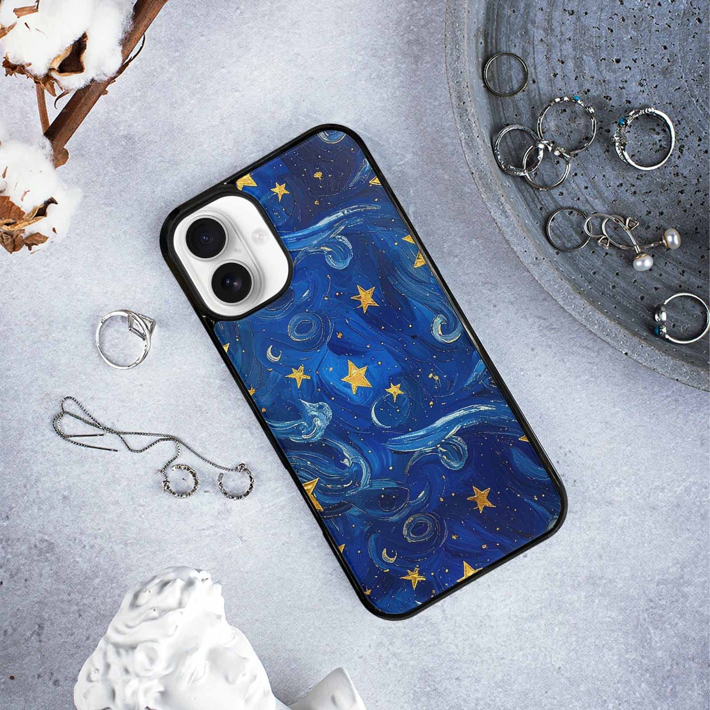 iPhone 16 Plus Case — Starry Night Galaxy, Custom Print Case Cover