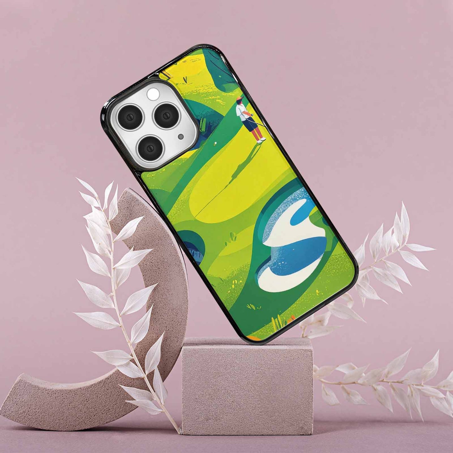 iPhone 15 Pro Max Case — Golf Cartoon Art Pattern, Unique Phone Case Design