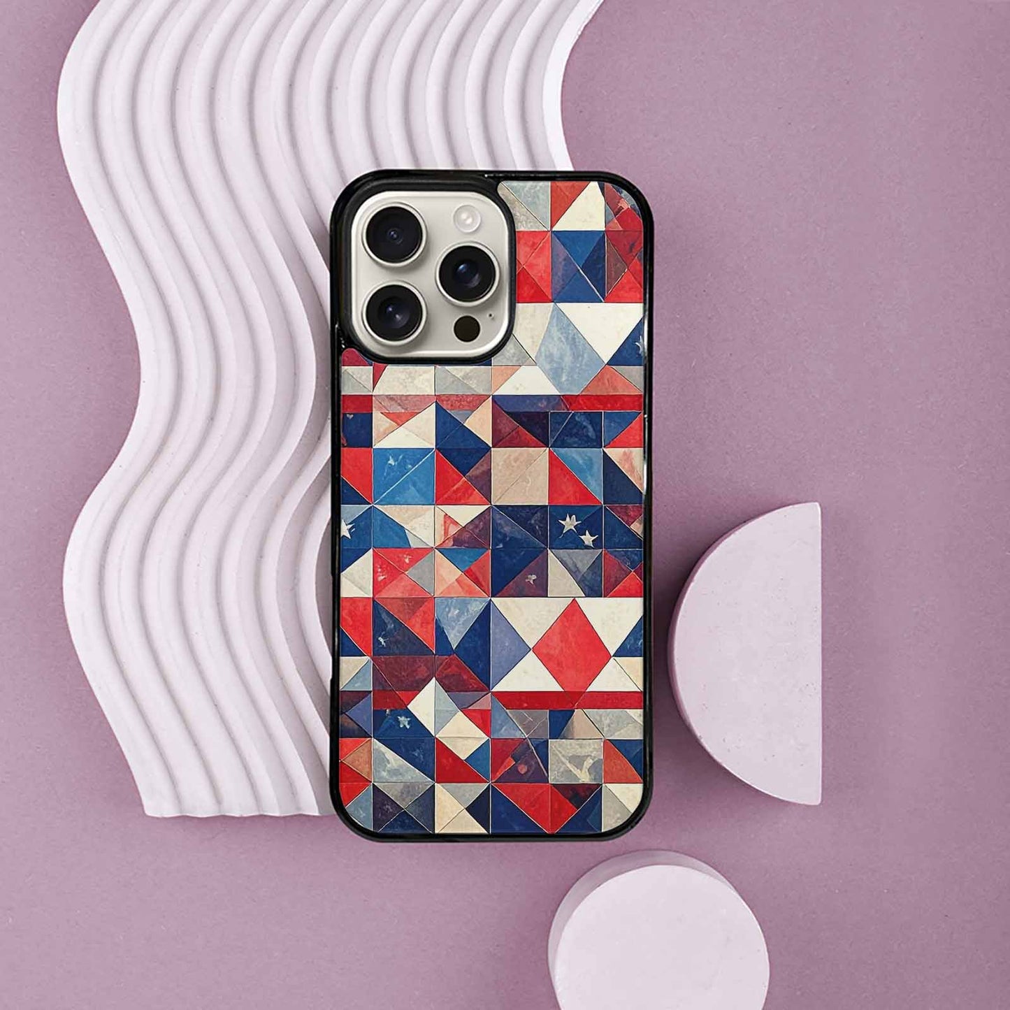 iPhone 16 Pro Max Case — Small American Flag Stars And Stripes, Custom Print Case Cover