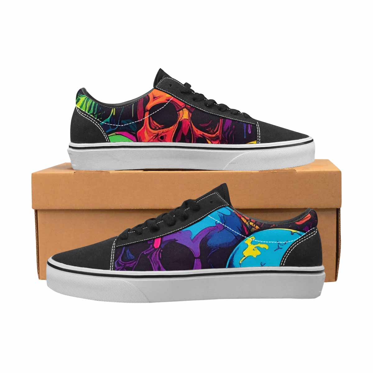 WOMEN'S 1000s Skulls Digital Camo Lace-Up Canvas Dreamlike Shoes