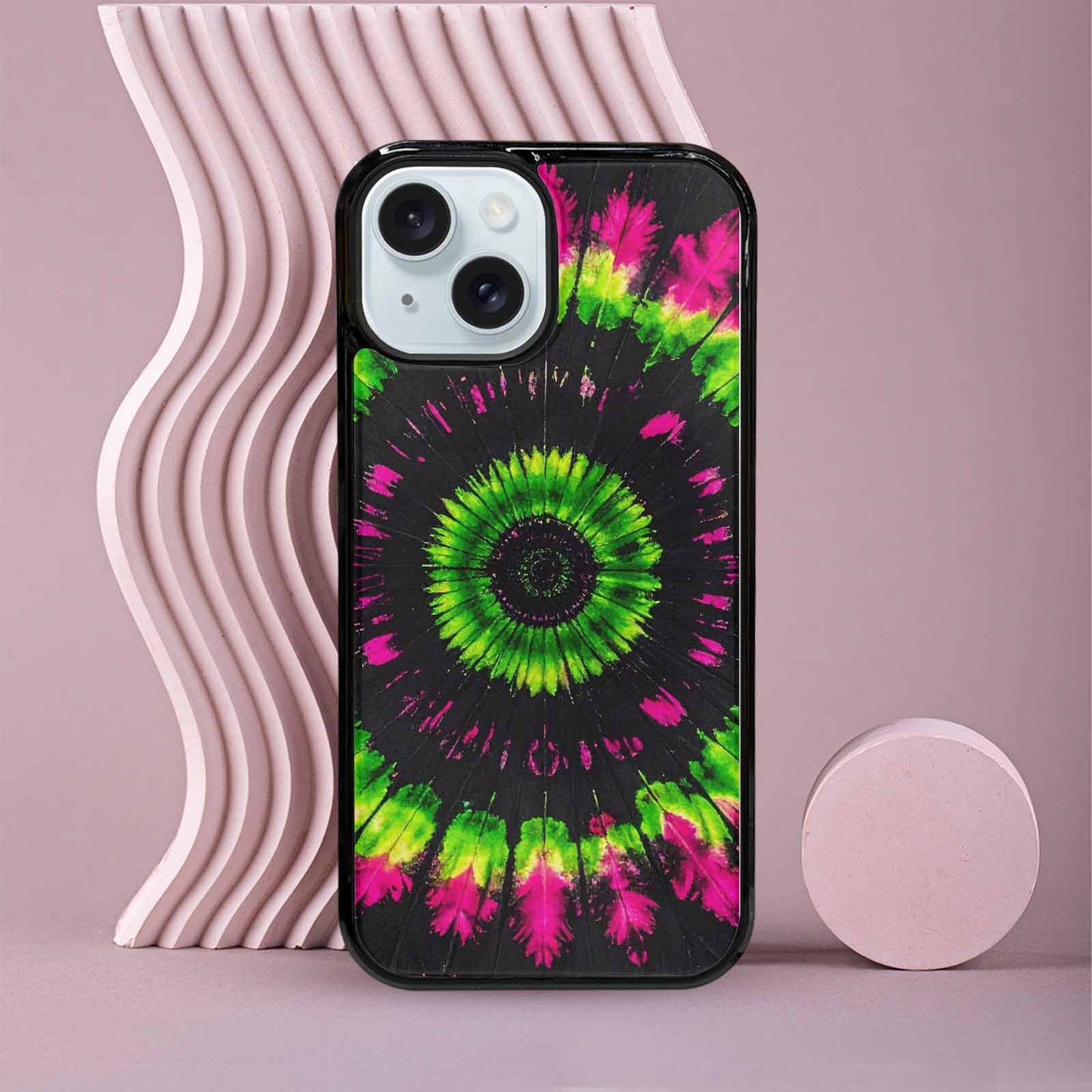 iPhone 15 Case — Acid Wash Tie Dye Pattern High, Custom Phone Case