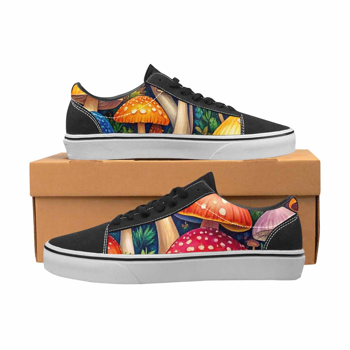 WOMEN'S Mushrooms (general) Mushrooms Pa Lace-Up Canvas Dreamlike Shoes